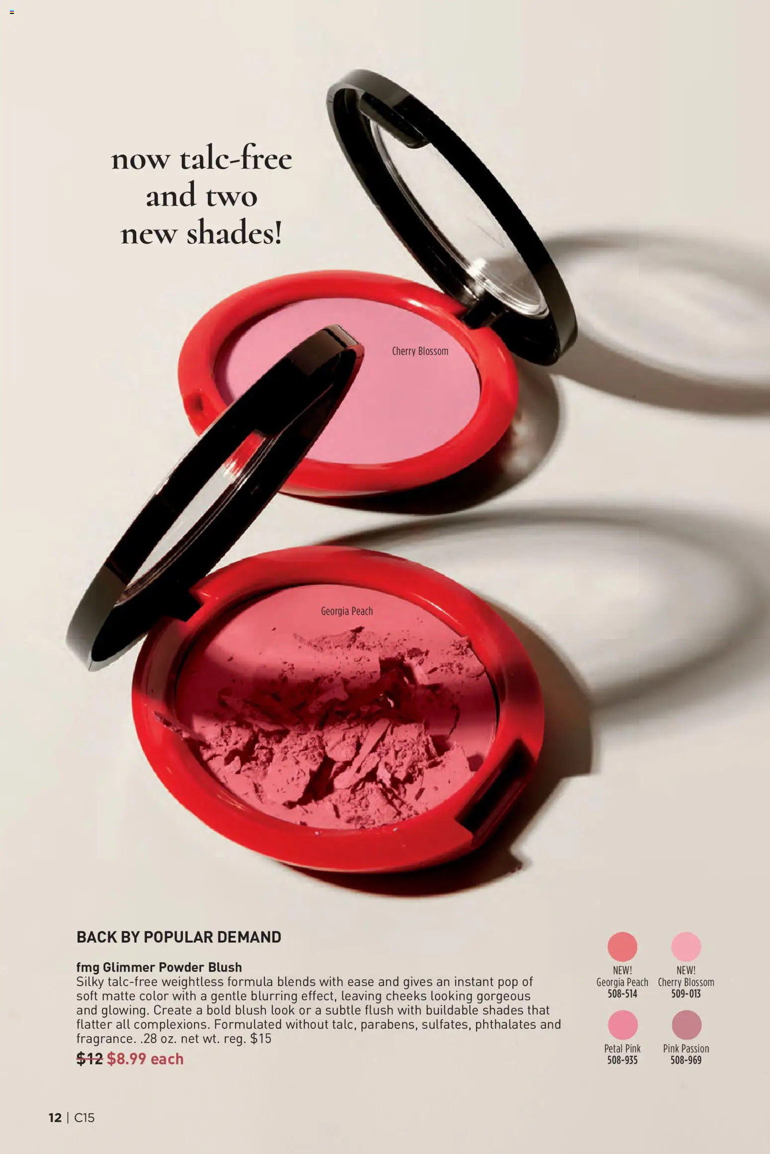 Avon Brochure - valid from 07/15/2026 | Page: 12 | Products: Powder, Blush, Peach