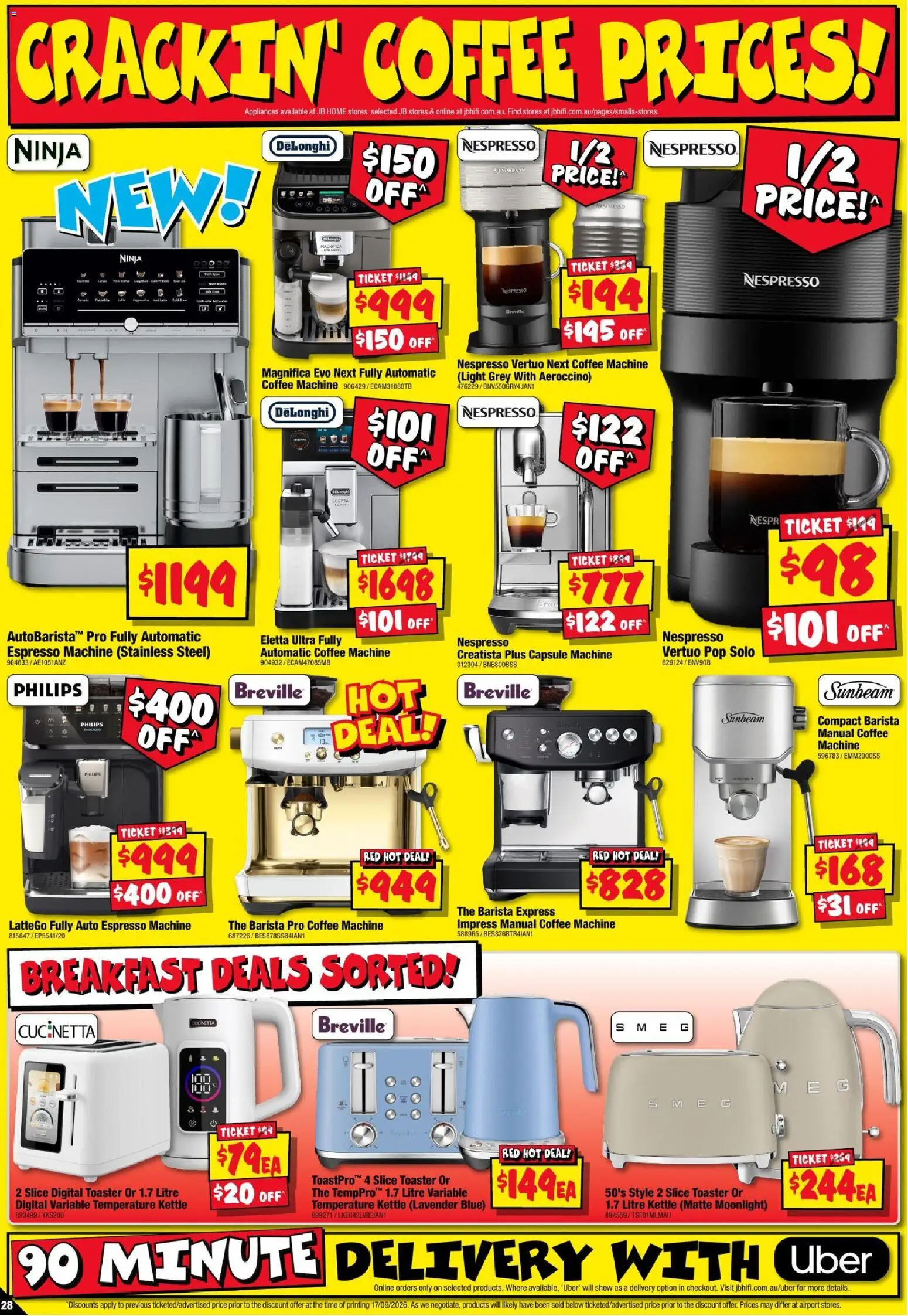 JB Hi-Fi catalogue - valid from 24/09/2026 | Page: 28 | Products: Light, Digital, Kettle, Espresso machine