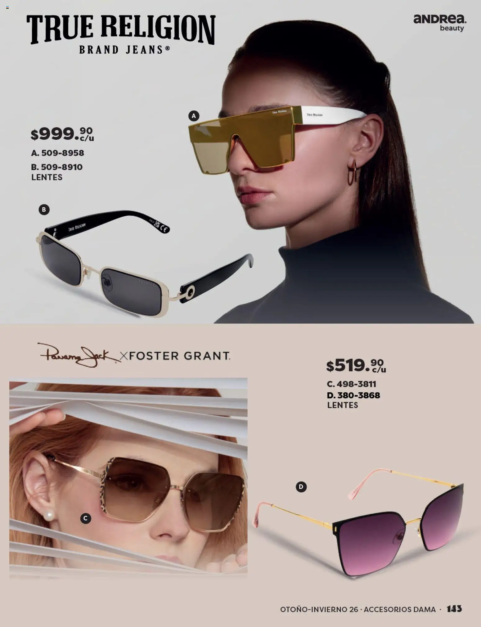 Nuevas ofertas de Andrea válidas en toda la República Mexicana desde el 23/08/2026. ¡Encuentra las mejores ofertas en Andrea catálogo Beauty! | Página: 143 | Productos: Lentes