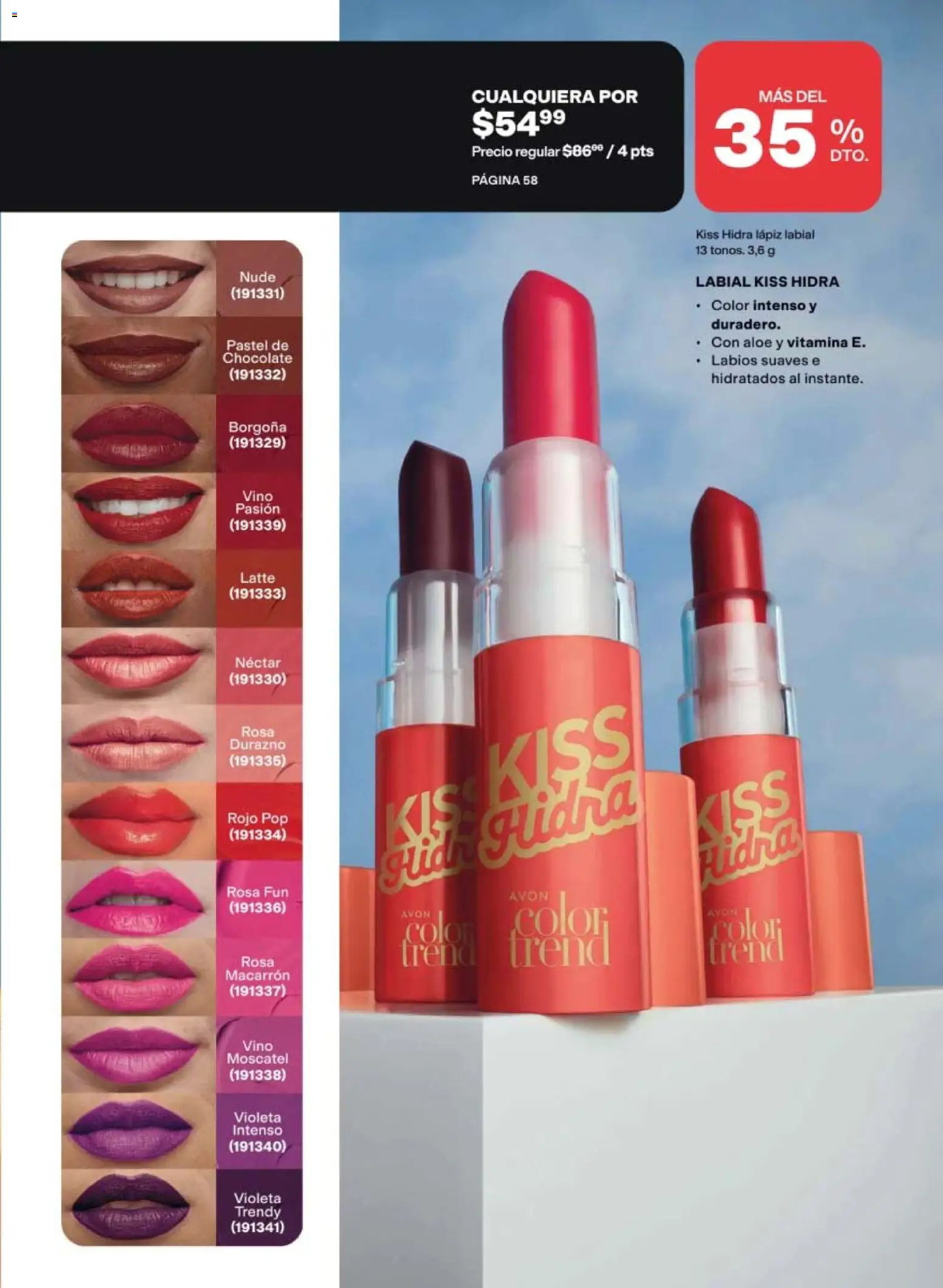 Nuevas ofertas de AVON válidas en toda la República Mexicana desde el 31/07/2026. ¡Encuentra las mejores ofertas en AVON campaña 12 2026! | Página: 55
