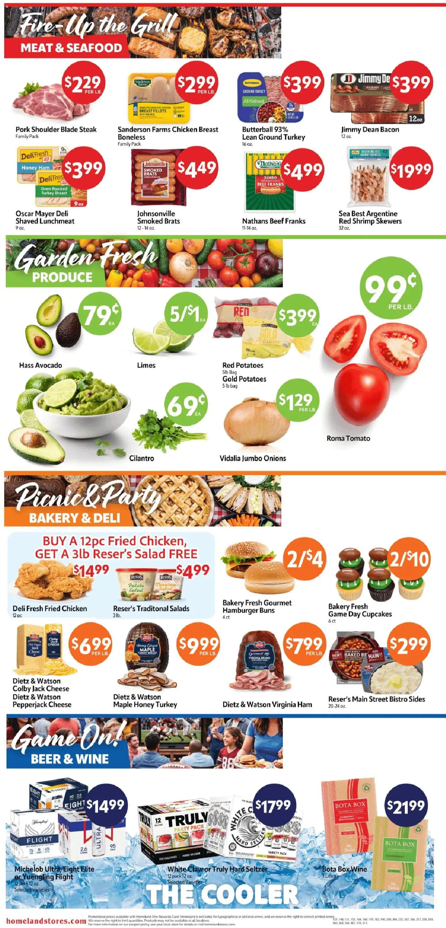 Homeland Weekly Ad - valid from 09/02/2026 | Page: 4 | Products: Shrimp, Box, Turkey, Game