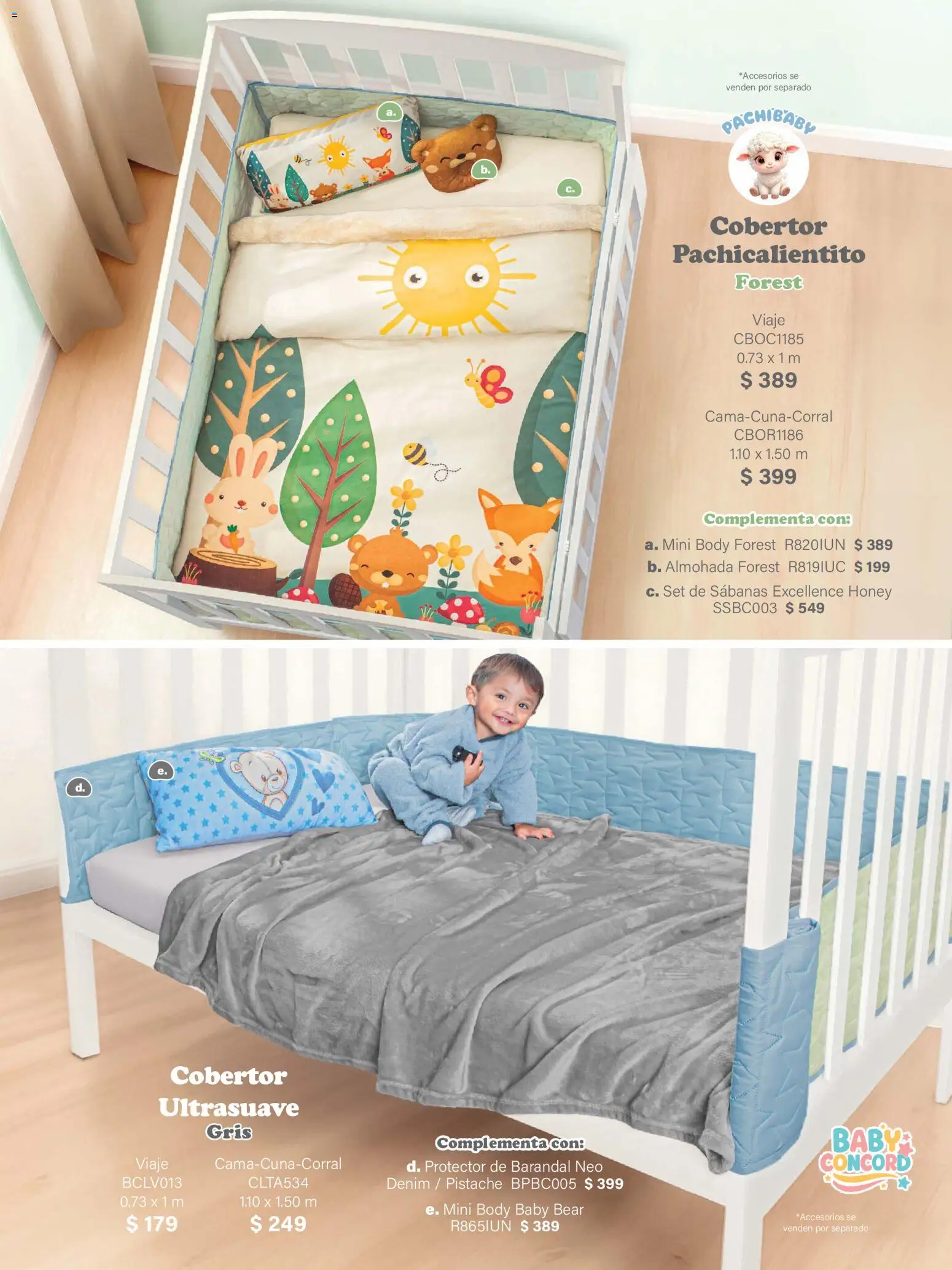 Nuevas ofertas de Colchas Concord válidas en toda la República Mexicana desde el 01/02/2026. ¡Encuentra las mejores ofertas en Colchas Concord catálogo Baby! | Página: 35 | Productos: Cobertor, Almohada, Body, Sabanas