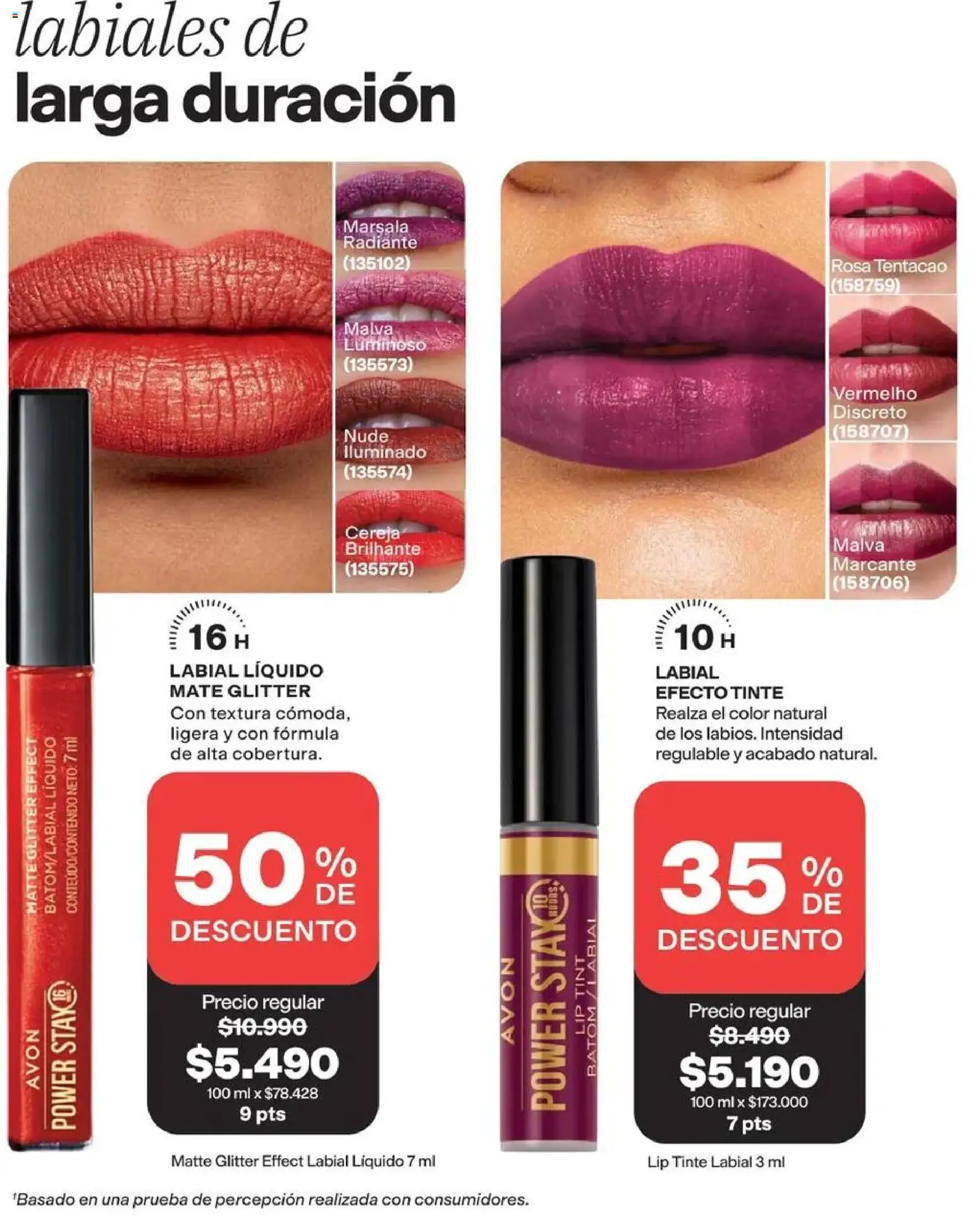 Catálogo Avon Campaña 13 │ válido desde el 31.08.2026 | Página: 20 | Productos: Glitter, Mate, Labial, Tinte