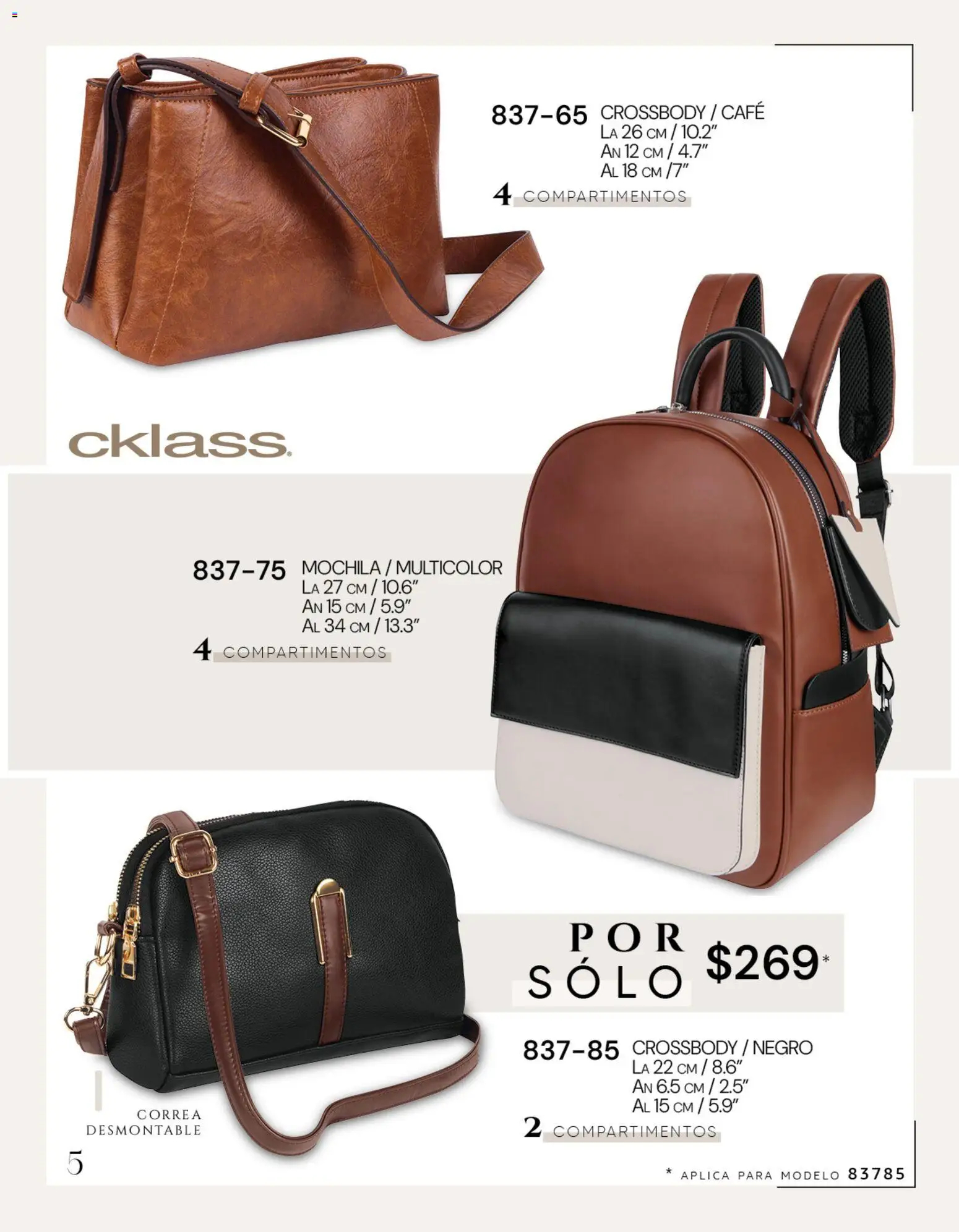 Nuevas ofertas de Cklass válidas en toda la República Mexicana desde el 08/07/2026. ¡Encuentra las mejores ofertas en Cklass catálogo Gala y glamour! | Página: 105 | Productos: Mochila, Café