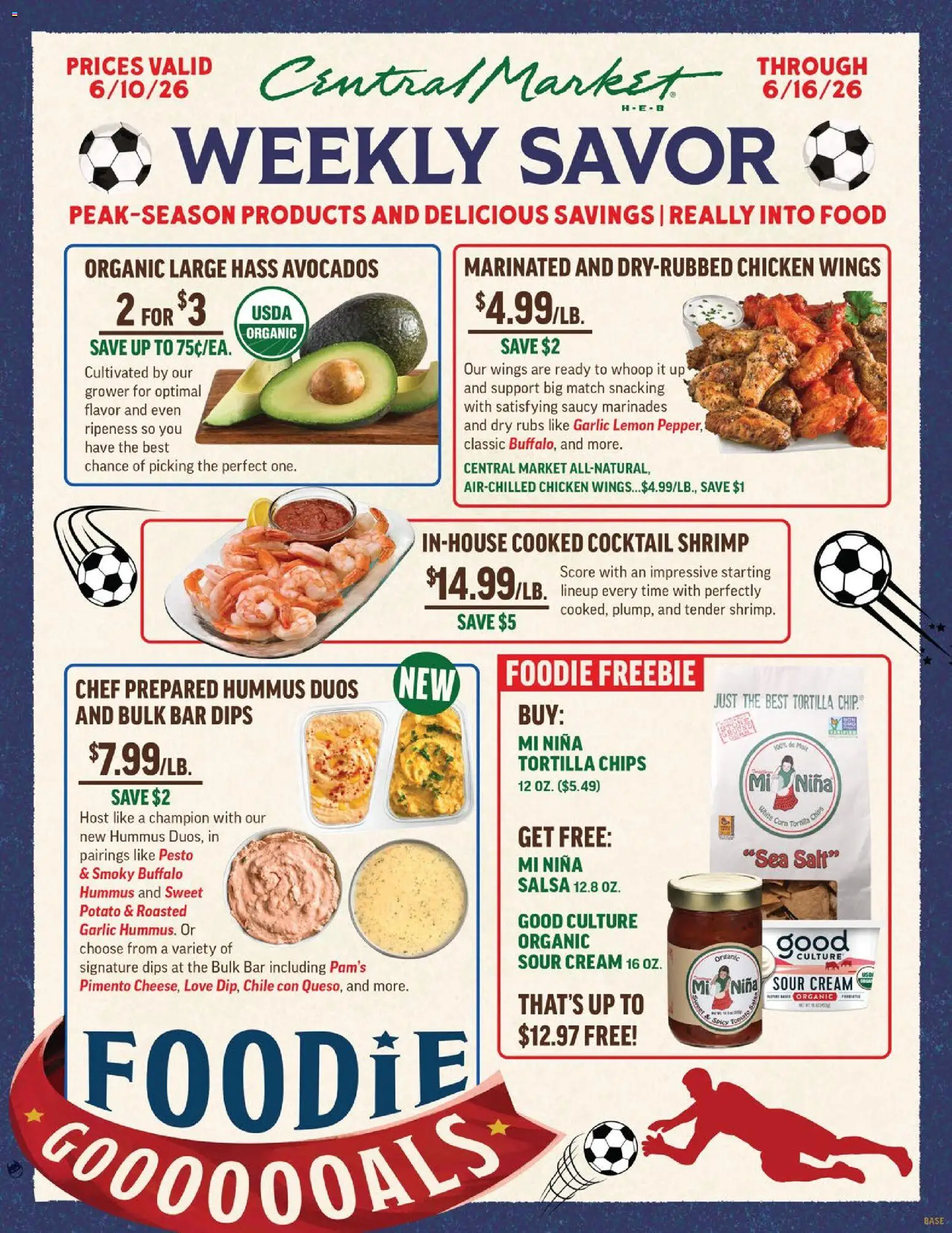 Central Market Weekly Ad - valid from 10.06.2026 | Page: 1 | Products: Chips, Cream, Lemon, Garlic