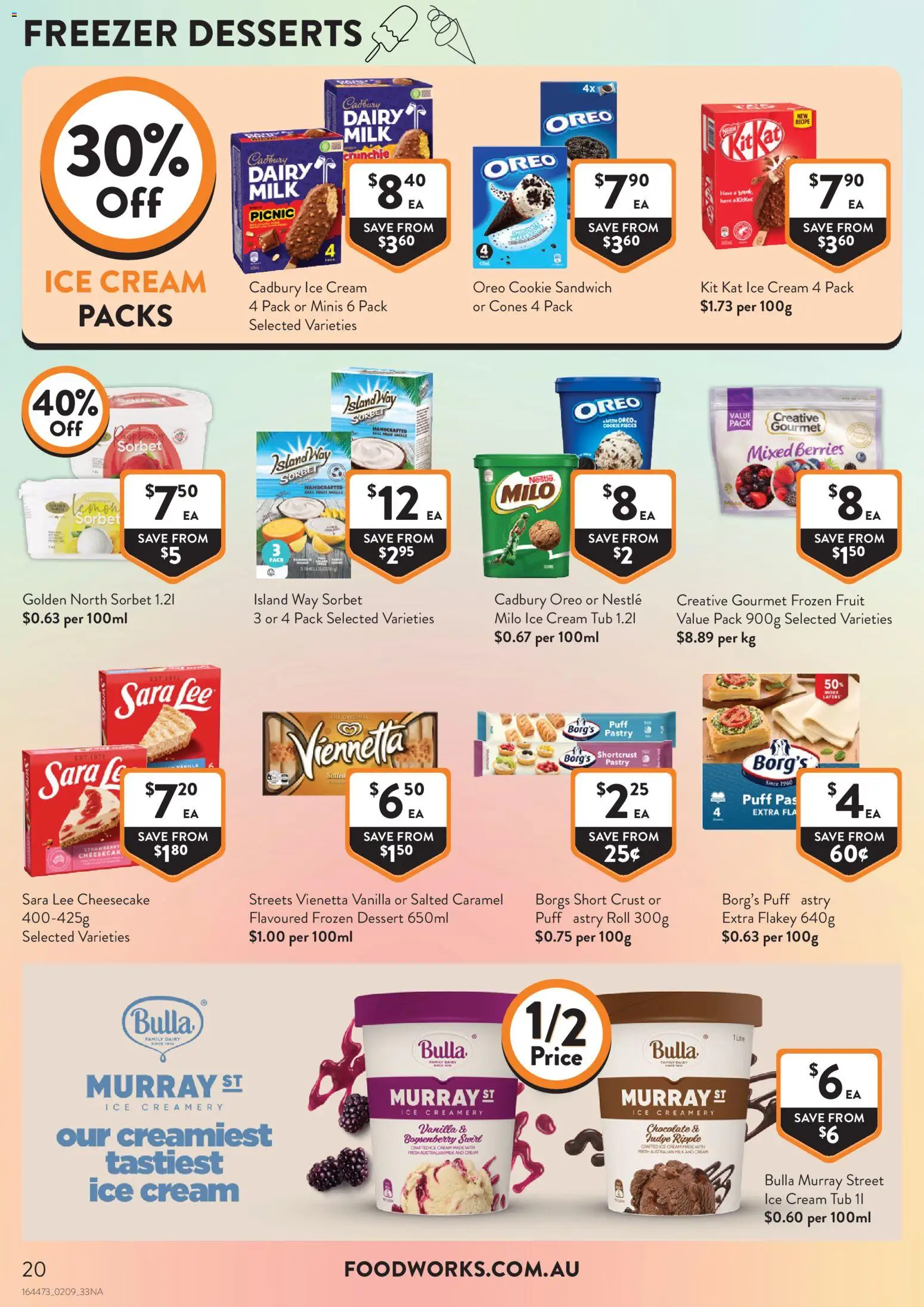 Foodworks catalogue - valid from 02/09/2026 | Page: 20 | Products: Oreo, Fruit, Vanilla, Frozen fruit