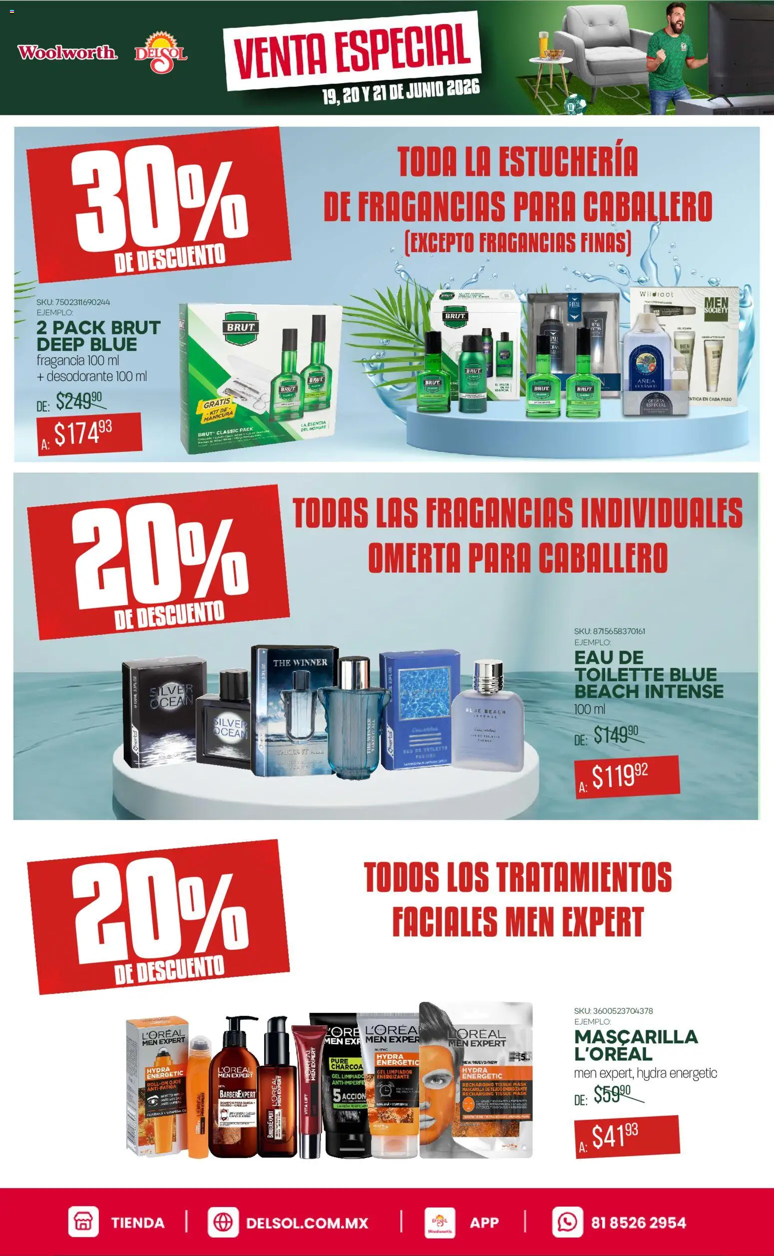 Nuevas ofertas de Del Sol y Woolworth válidas en toda la República Mexicana desde el 19.06.2026. ¡Encuentra las mejores ofertas en Del Sol y Woolworth catálogo! | Página: 17