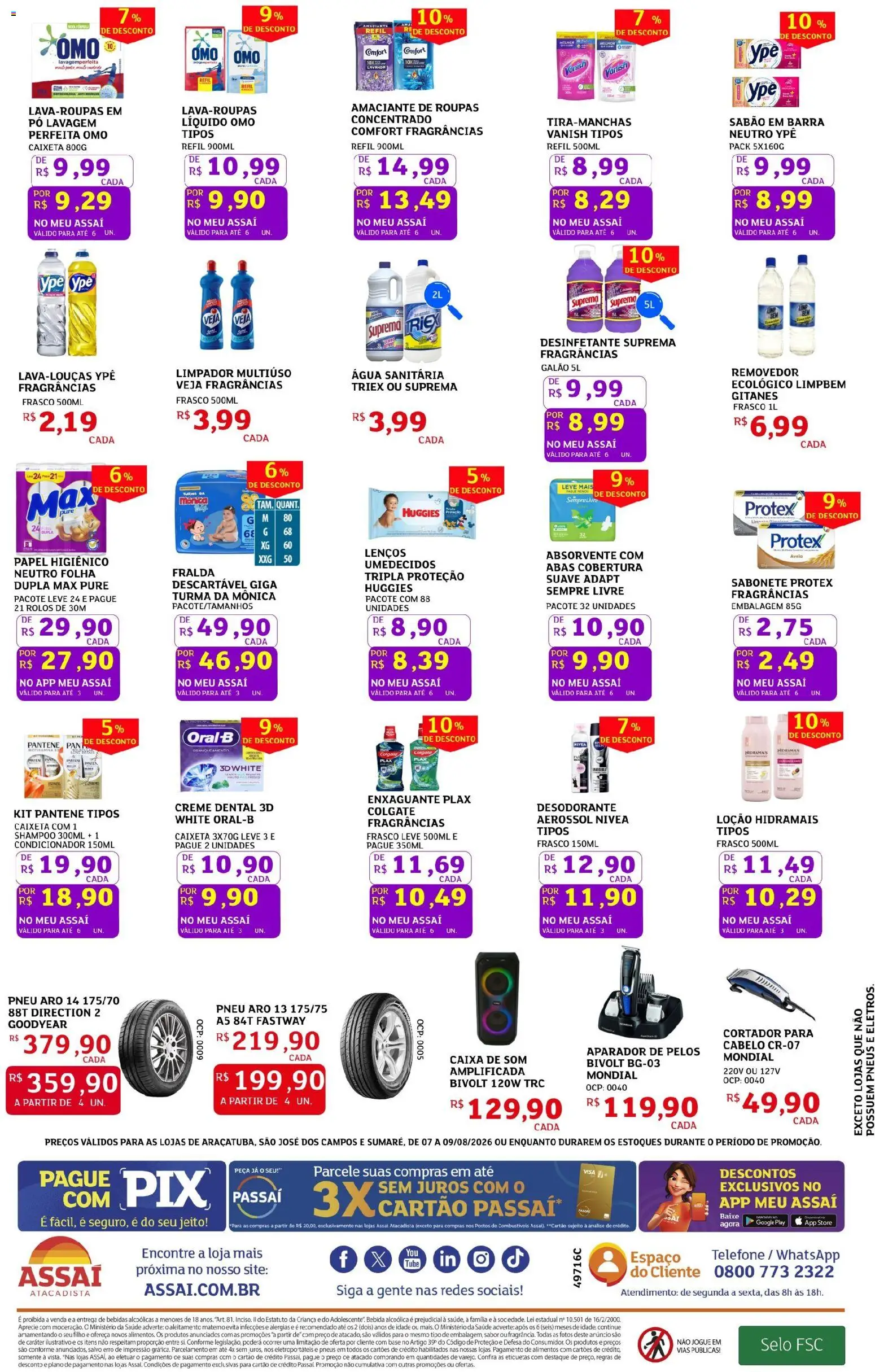 Assaí Atacadista Folheto - válido de 07/08/2026 | Página: 2 | Produtos: Caixa de som, Condicionador, Desodorante, Creme