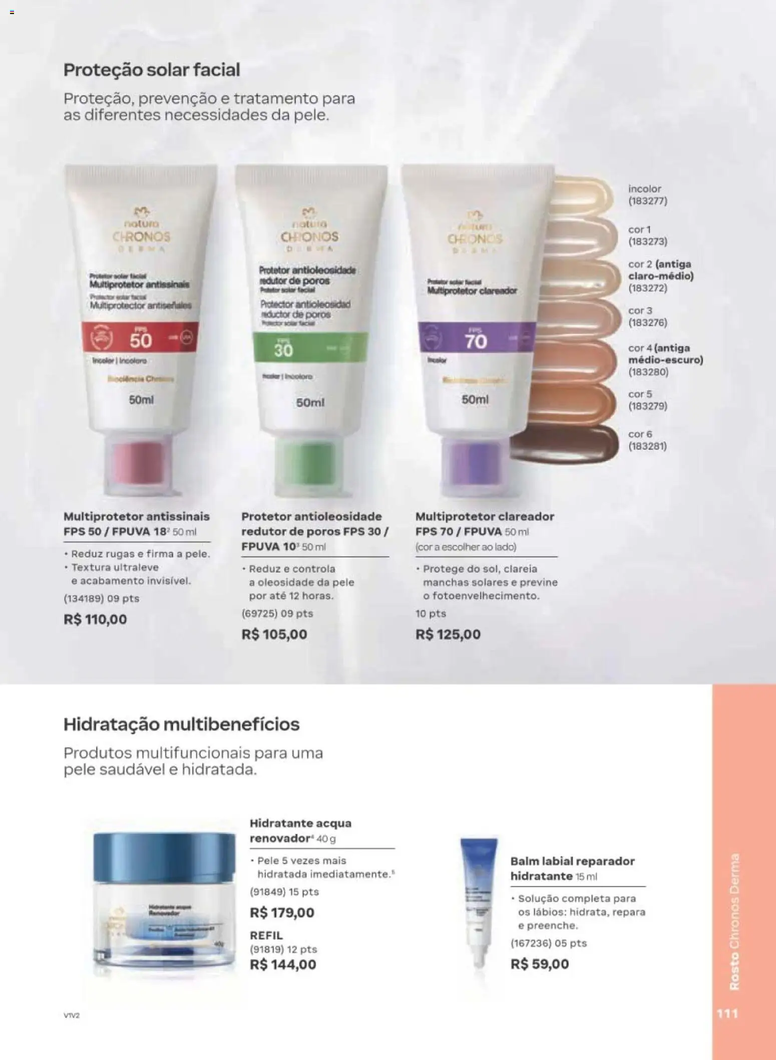 Natura Folheto - válido de 22/06/2026 | Página: 111 | Produtos: Protetor solar, Protetor solar facial