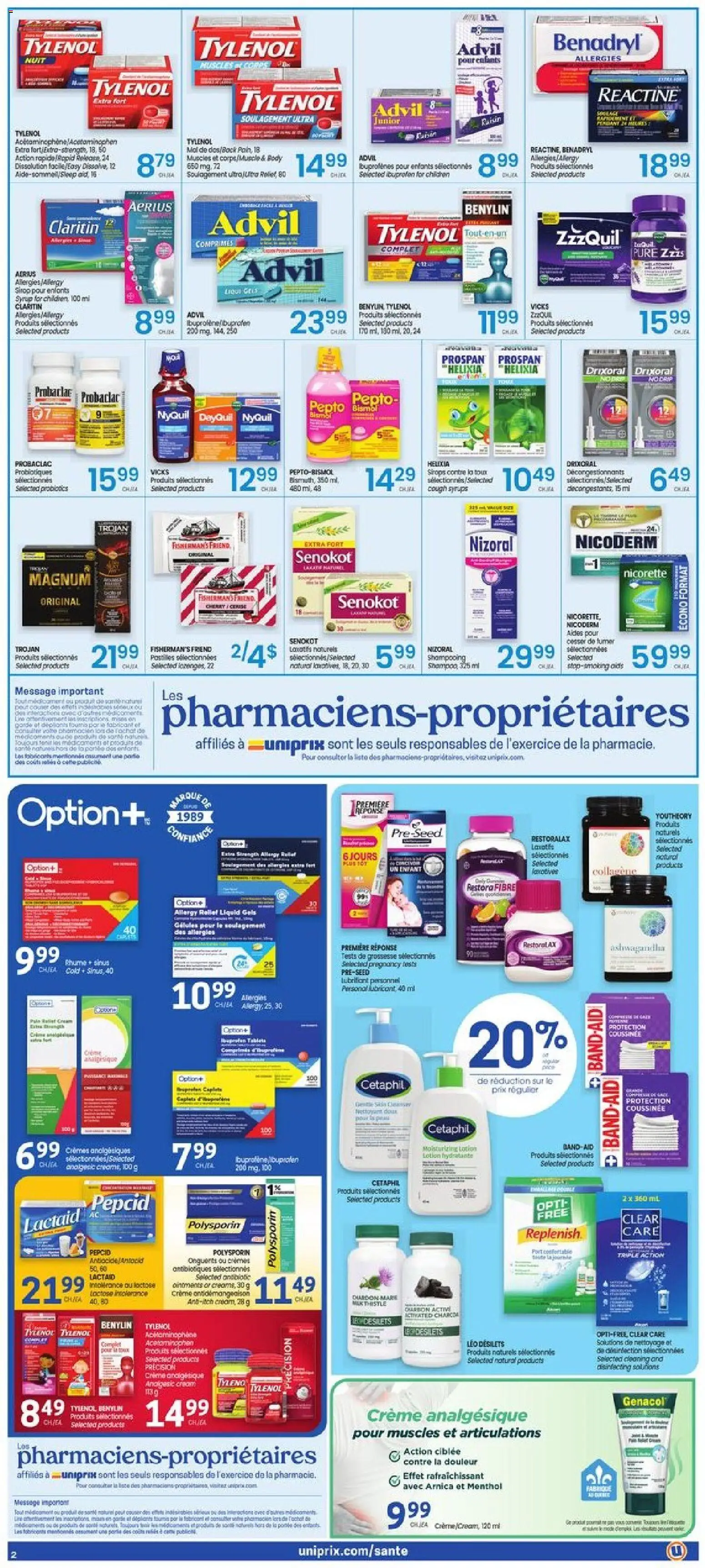 Uniprix flyer valid from Sep 3, 2026 | Page: 3 | Products: Cream, Magnum, Probiotics, Syrup
