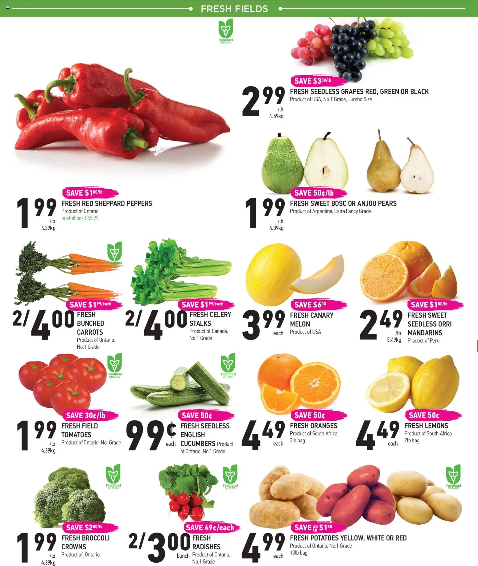 Coppas Fresh Market flyer valid from Sep 3, 2026 | Page: 2 | Products: Potatoes, Box, Grapes, Pears