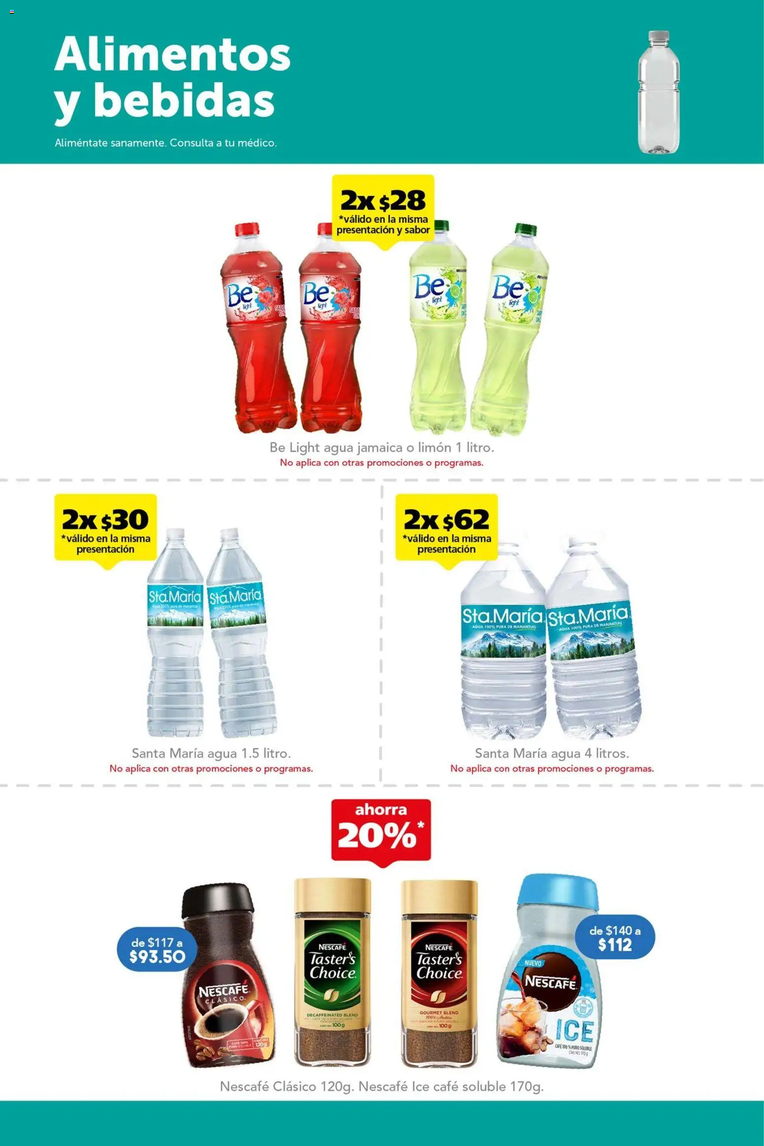 Nuevas ofertas de Farmacia San Pablo válidas en toda la República Mexicana desde el 05.04.2026. ¡Encuentra las mejores ofertas en Farmacia San Pablo catálogo! | Página: 13 | Productos: Agua, Limón, Café