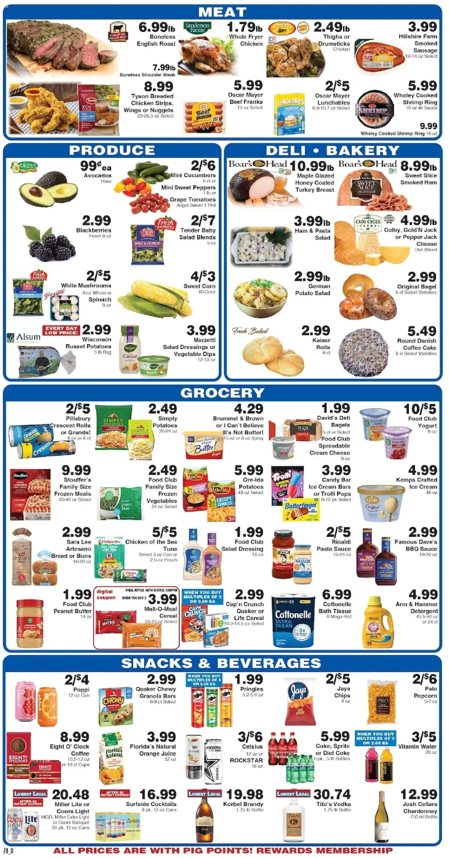 Piggly Wiggly Weekly Ad - valid from 27.05.2026 | Page: 4 | Products: Cheese, Bread, Ham, Beef