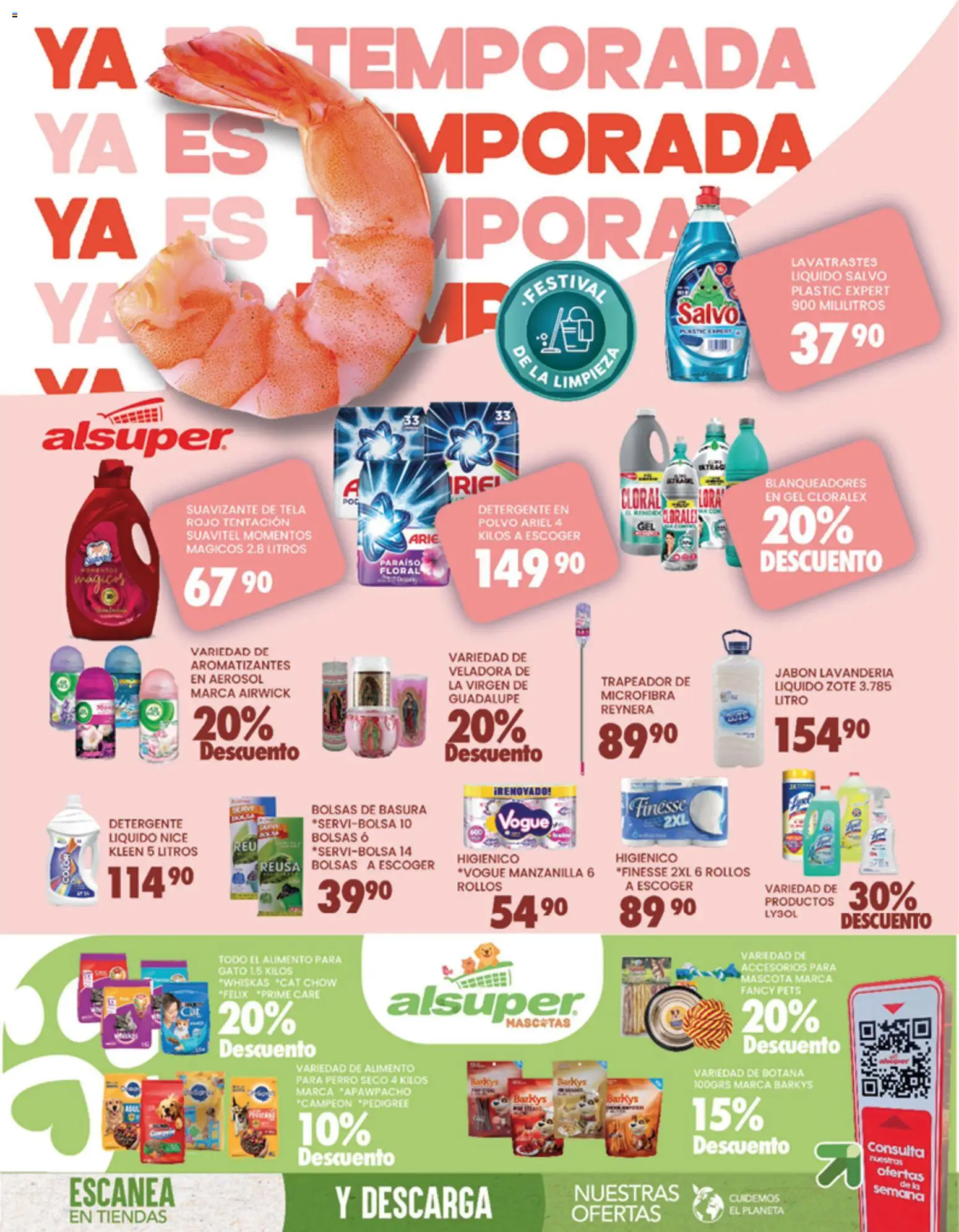 Nuevas ofertas de Alsuper válidas en toda la República Mexicana desde el 24/03/2026. ¡Encuentra las mejores ofertas en Alsuper folleto Chihuahua-Estado! | Página: 8 | Productos: Detergente, Suavizante, Trapeador, Polvo