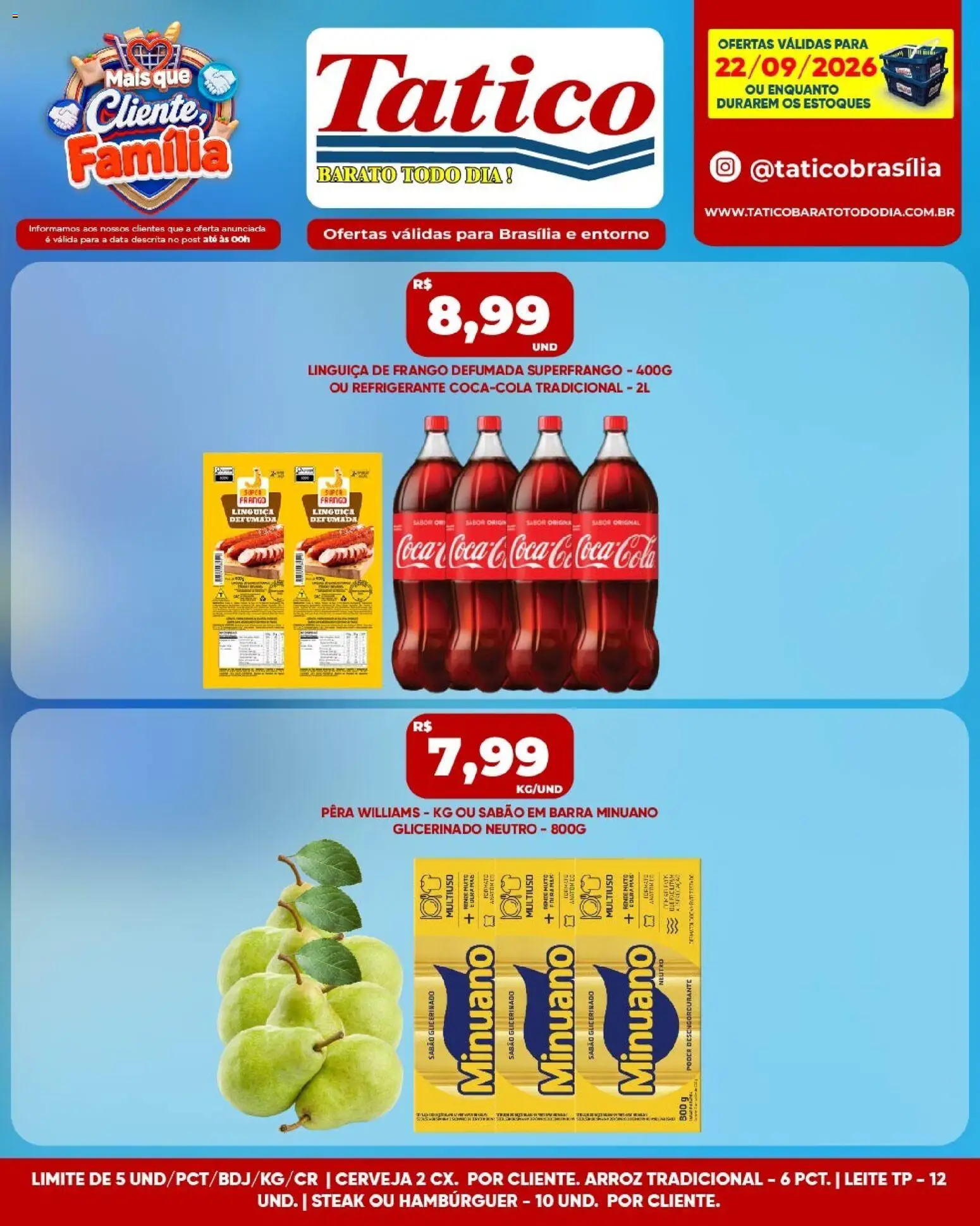 Tatico Folheto - válido de 22/09/2026 | Página: 6 | Produtos: Desengordurante, Sabão, Linguiça, Cerveja