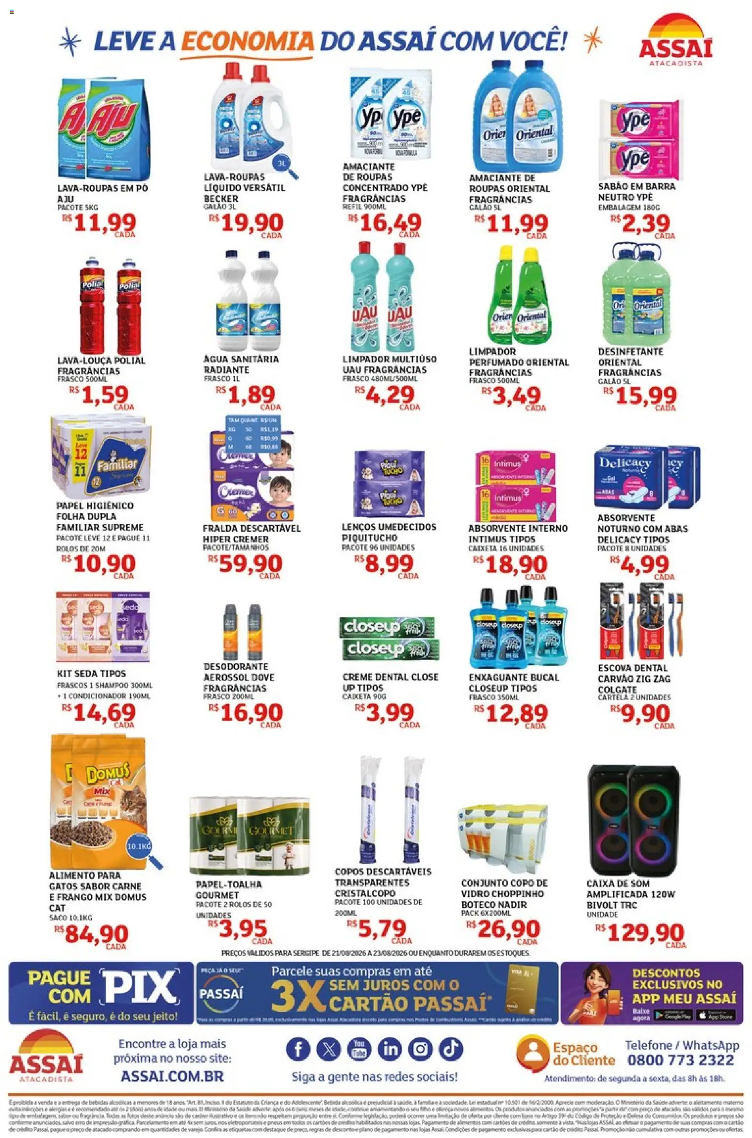 Assaí Atacadista Folheto - válido de 21/08/2026 | Página: 4 | Produtos: Caixa de som, Carne, Creme, Amaciante