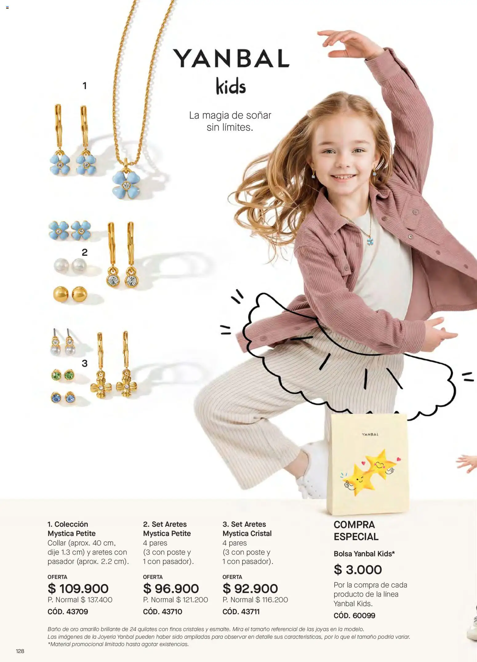 Yanbal revista - valida desde el 18/07/2026 | Página: 128 | Productos: Aretes, Baño, Collar, Dije