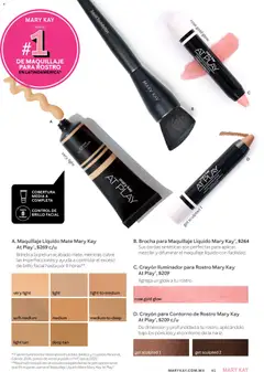 Vista previa de Catálogo Mary Kay Julio Agosto 2026, nuevo folleto de la tienda, válido en México a partir del 01/07/2026 | Página: 41 | Productos: Iluminador, Brillo, Mate, Maquillaje