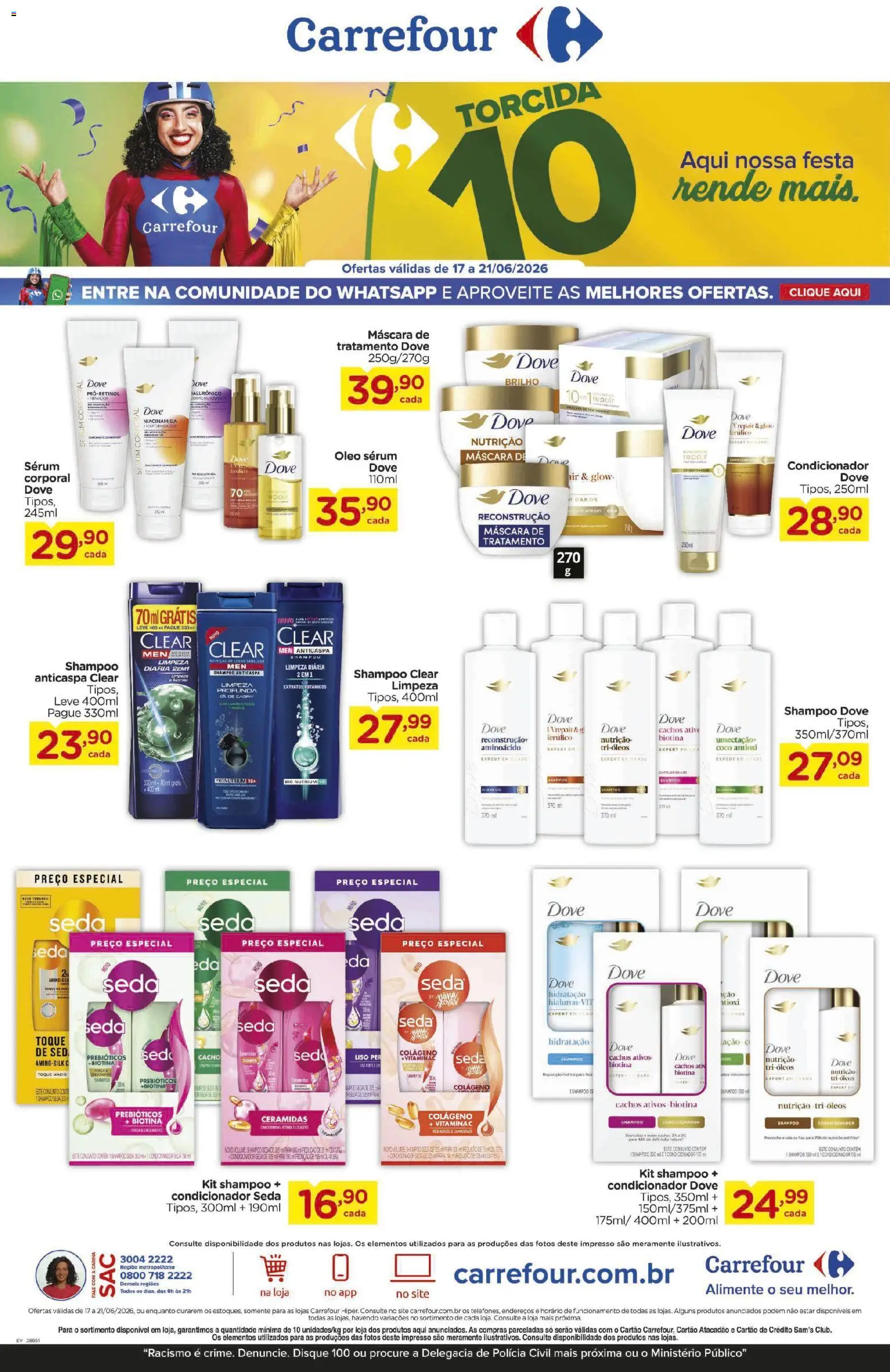 Carrefour Folheto - válido de 17.06.2026 | Página: 1 | Produtos: Coco, Shampoo, Colágeno, Condicionador