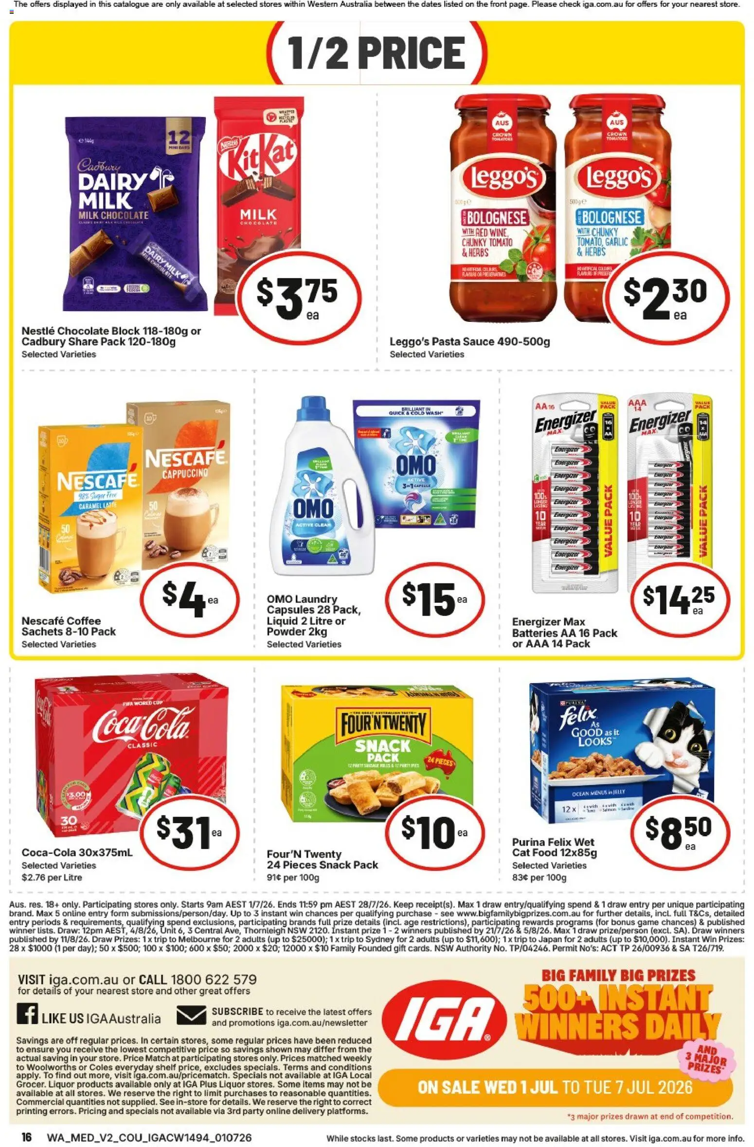 IGA catalogue - valid from 01/07/2026 | Page: 16 | Products: Powder, Chocolate, Pasta, Sauce