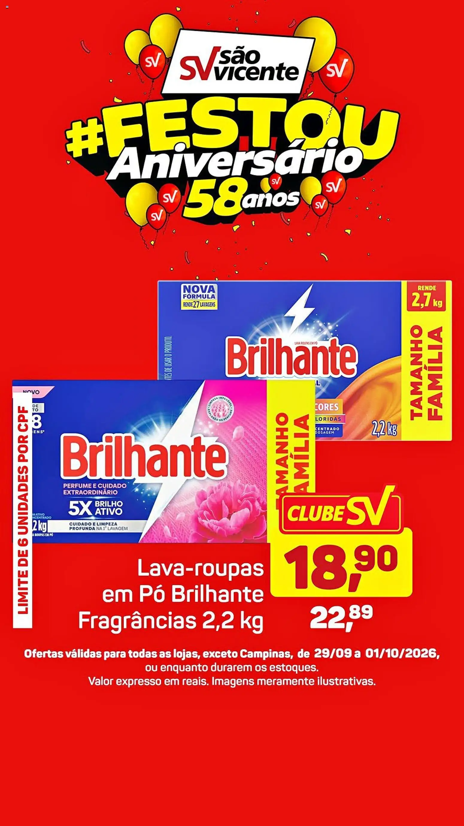 Supermercados São Vicente Folheto - válido de 29/09/2026 | Página: 4 | Produtos: Perfume, Pó, Roupas