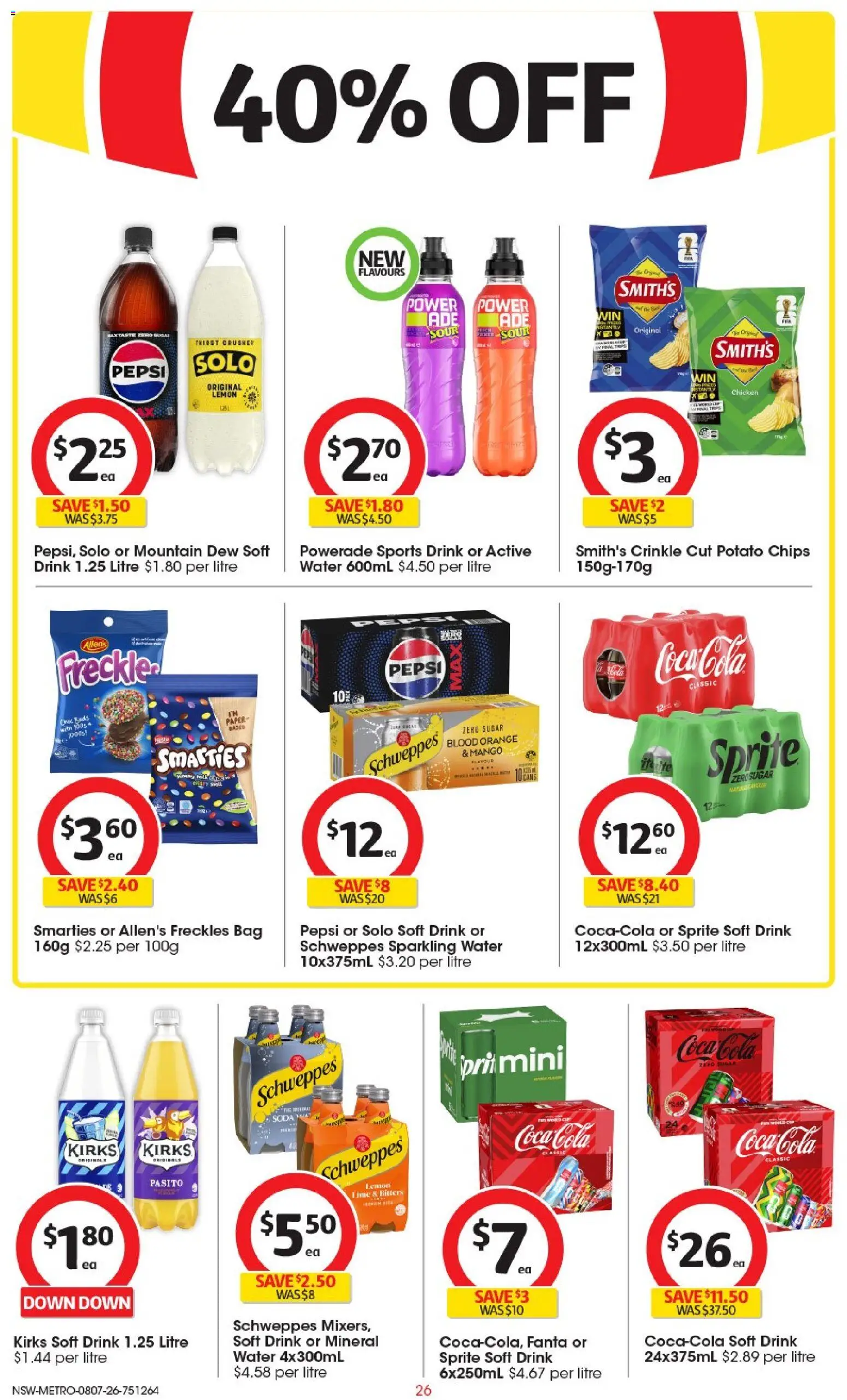 Coles catalogue - valid from 08/07/2026 | Page: 26 | Products: Chicken, Coca Cola, Pepsi, Lemon