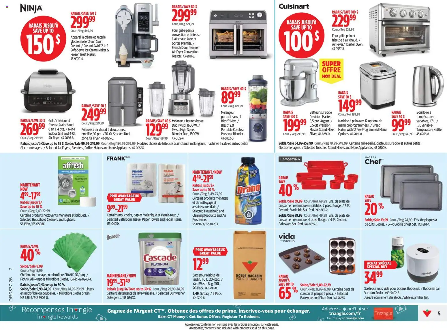 Canadian Tire flyer valid from Sep 10, 2026 | Page: 5 | Products: Cream, Door, Bread, Pizza