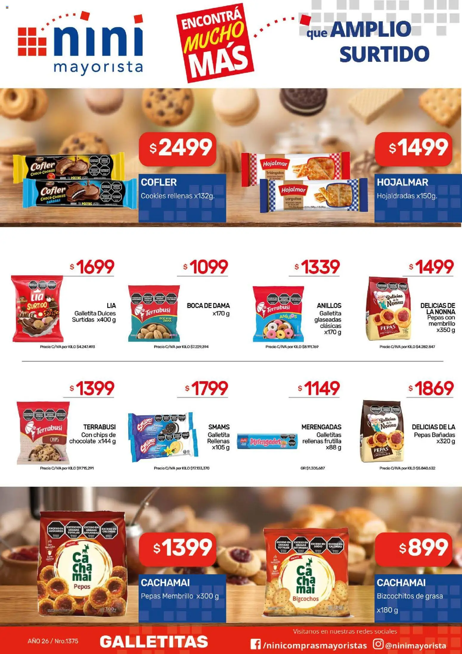 NINI Mayorista catálogo │ válido desde el 31/08/2026 | Página: 38 | Productos: Galletitas, Dulces, Chocolate, Postre