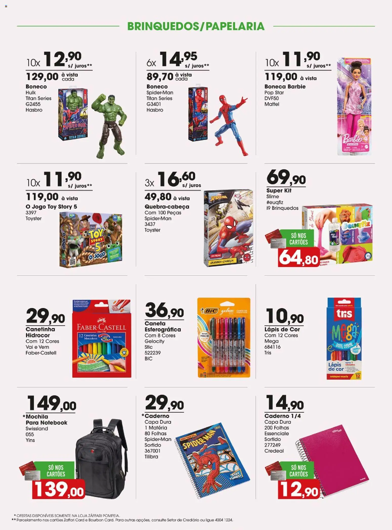 Zaffari Folheto - válido de 31/07/2026 | Página: 11 | Produtos: Lápis, Lápis de cor, Caneta, Canetinha