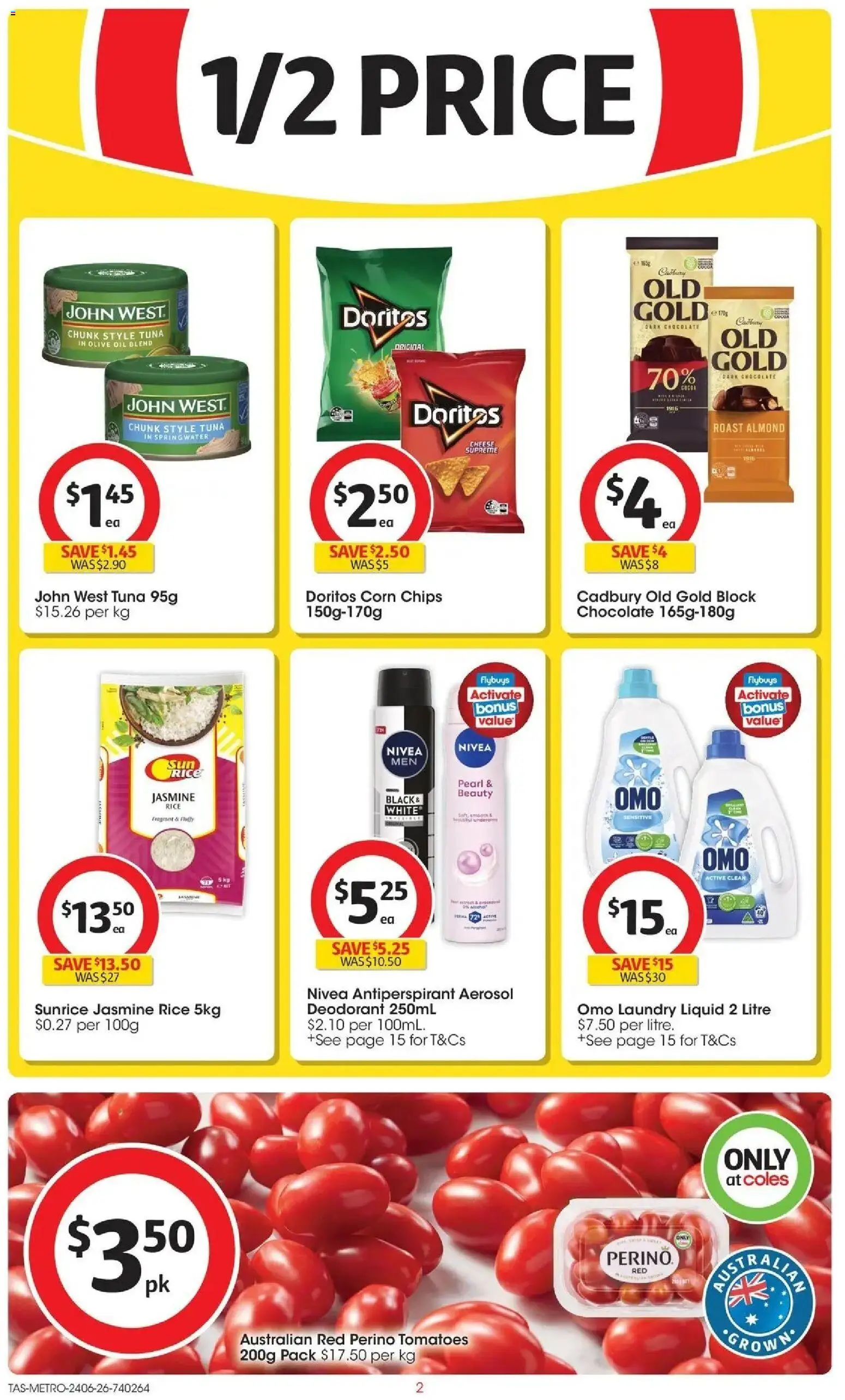 Coles catalogue - valid from 23/06/2026 | Page: 2 | Products: Oil, Antiperspirant, Chips, Tuna