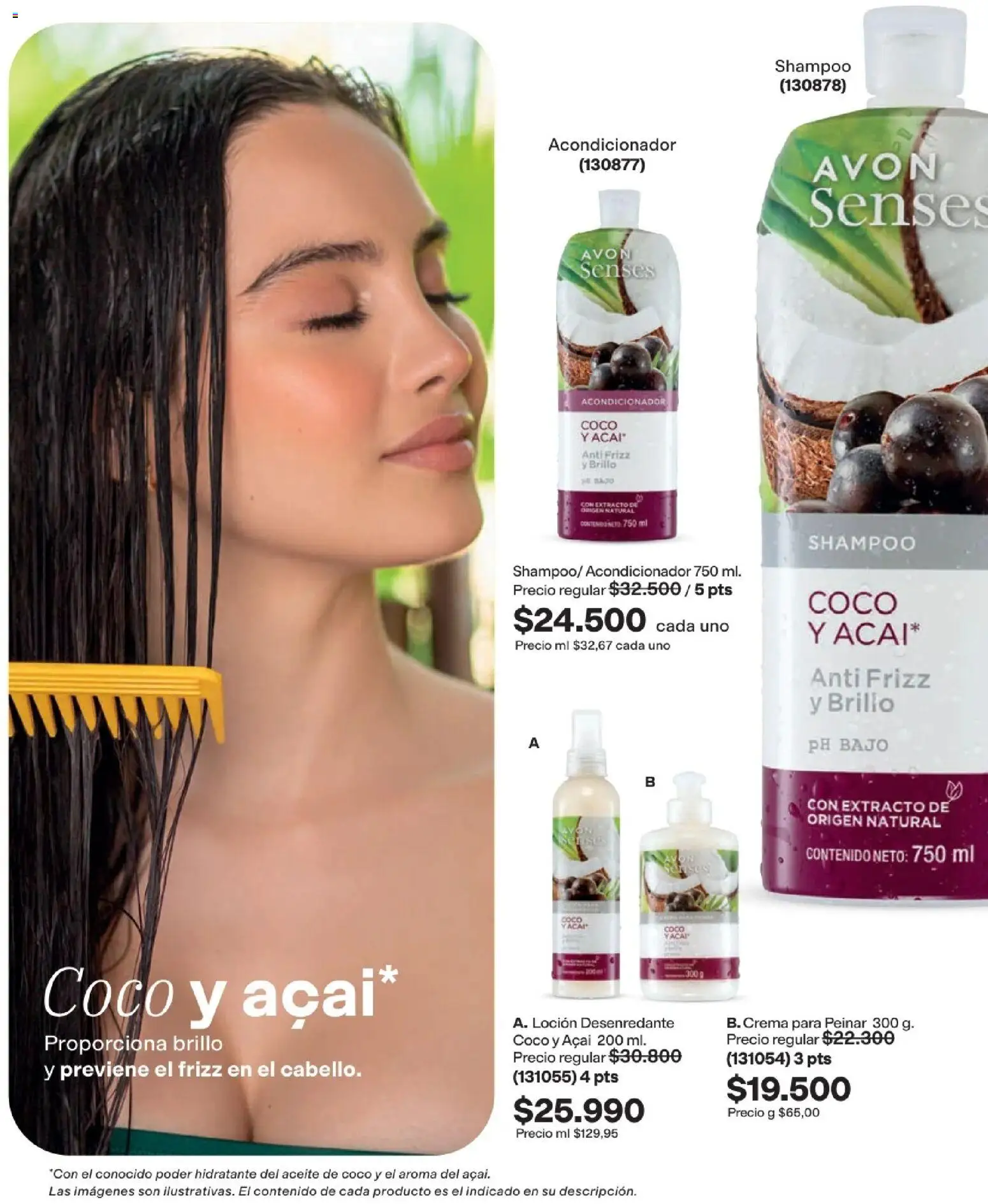 Avon revista - valida desde el 29/07/2026 | Página: 161 | Productos: Brillo, Coco, Acondicionador, Aceite