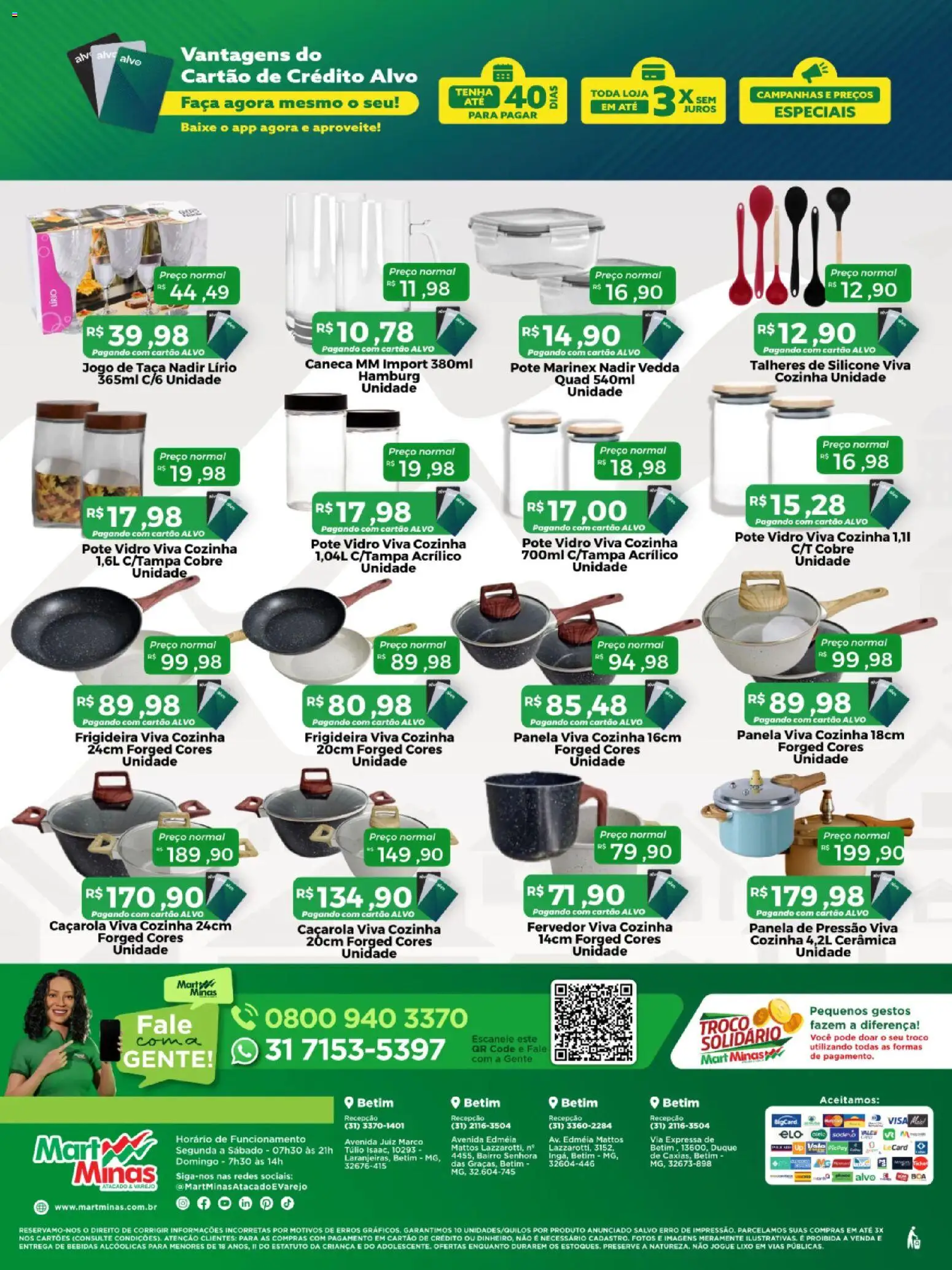 Mart Minas Folheto - válido de 01/08/2026 | Página: 28 | Produtos: Frigideira, Caçarola, Panela de pressão, Caneca