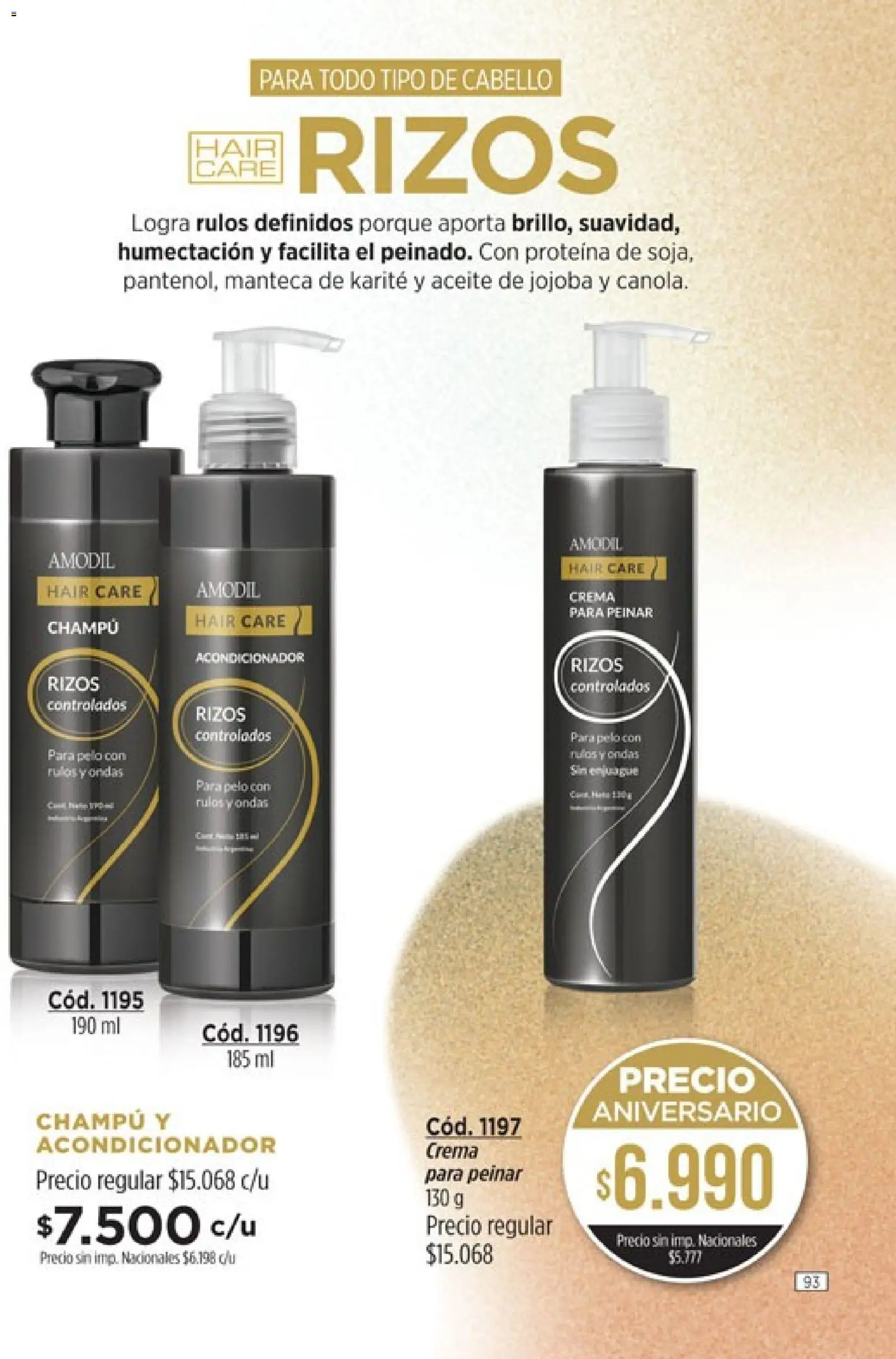Amodil - Campaña 10 │ válido desde el 01.06.2026 | Página: 93 | Productos: Aceite, Champú, Manteca, Crema