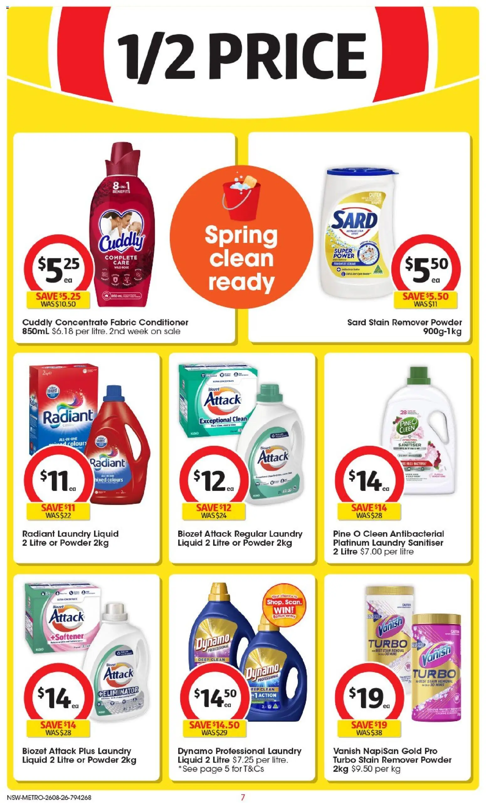 Coles catalogue - valid from 26/08/2026 | Page: 7 | Products: Powder, Stain remover, Detergent, Laundry