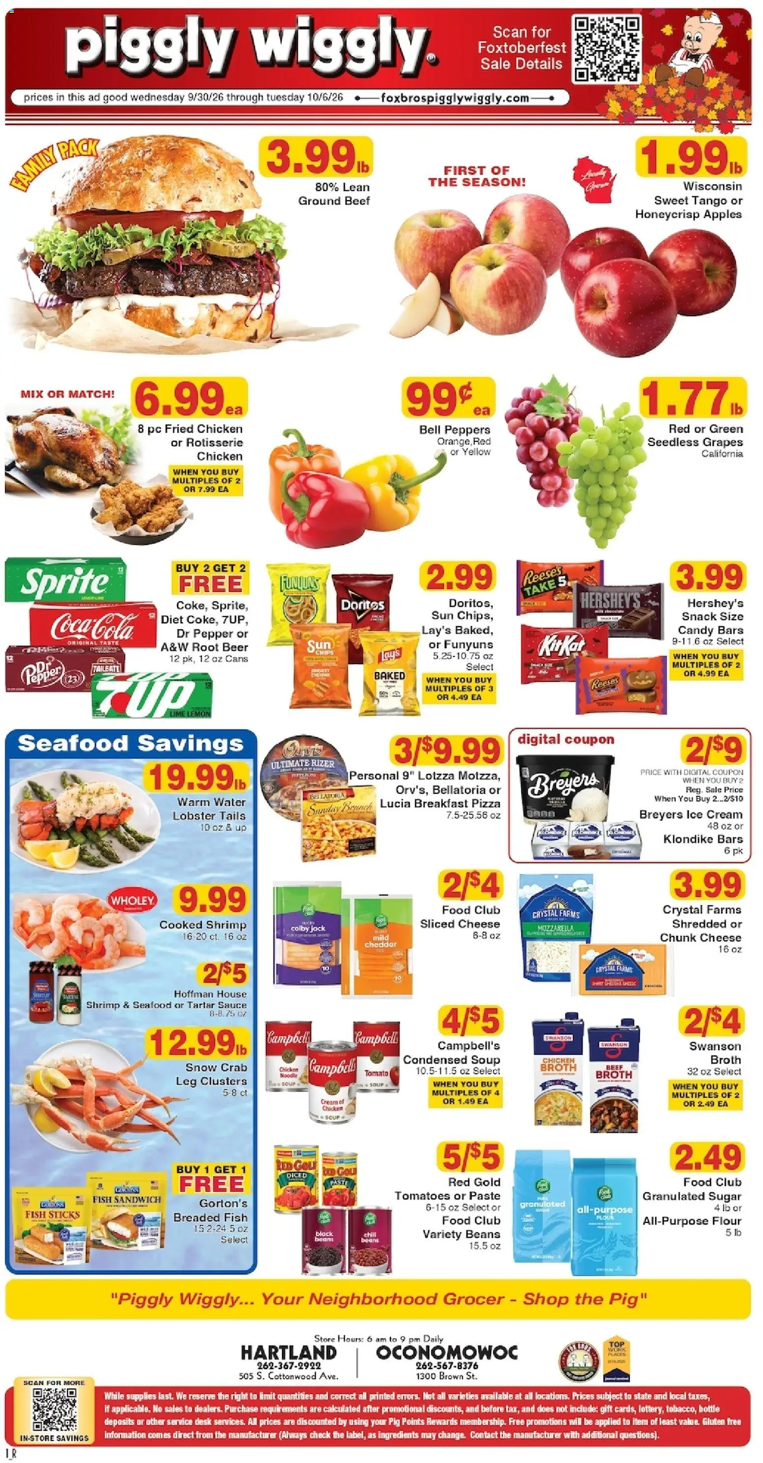 Piggly Wiggly Weekly Ad - valid from 09/30/2026 | Page: 1 | Products: Peppers, Beer, Sugar, Lemon