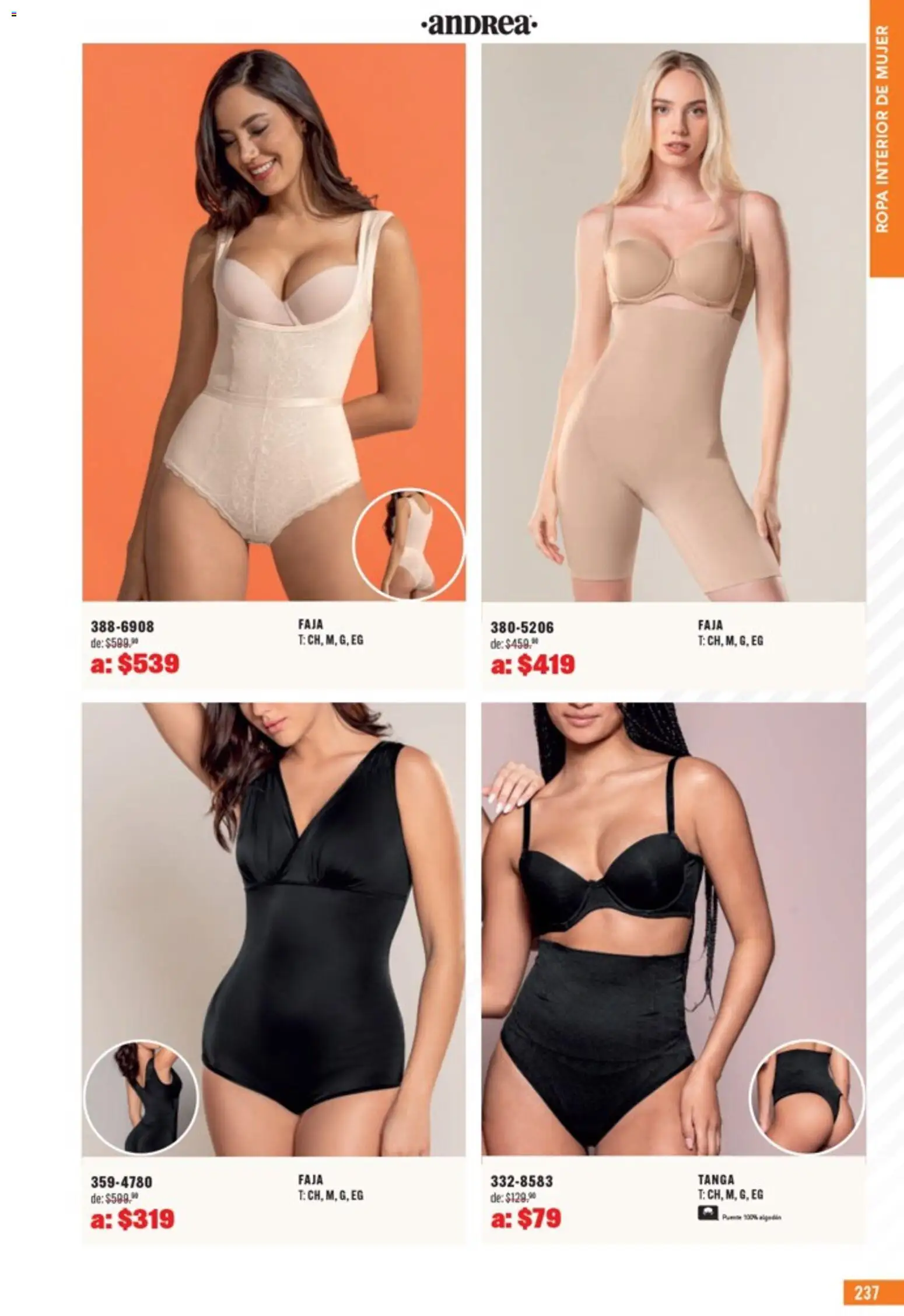 Nuevas ofertas de Andrea válidas en toda la República Mexicana desde el 05.04.2026. ¡Encuentra las mejores ofertas en Andrea catálogo Outlet! | Página: 237 | Productos: Ropa, Ropa interior, Faja
