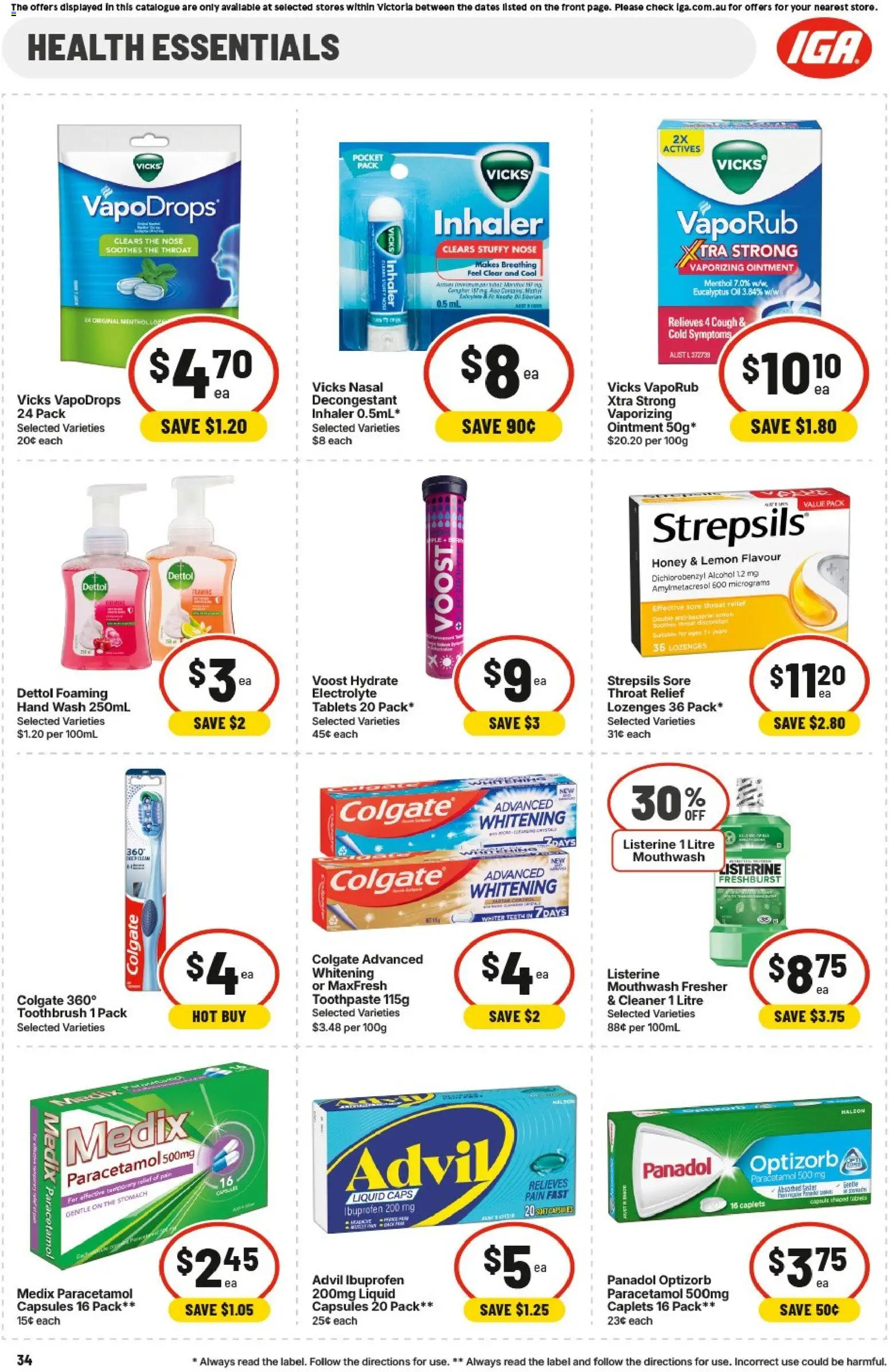 IGA catalogue - valid from 20.05.2026 | Page: 34 | Products: Cleaner, Oil, Toothpaste, Mouthwash