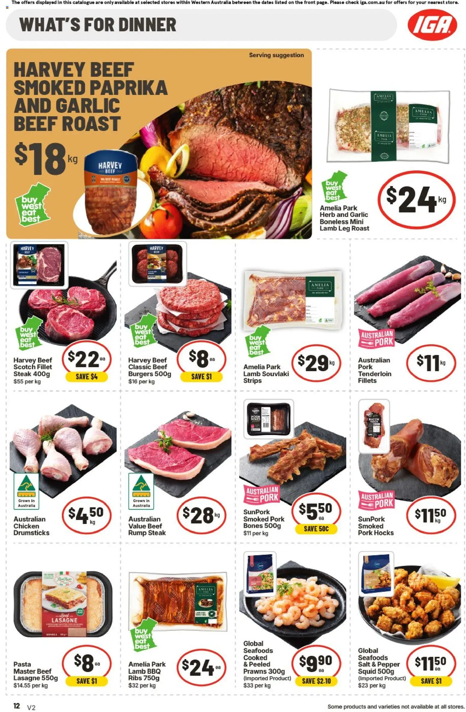 IGA catalogue - valid from 12/08/2026 | Page: 12 | Products: Bacon, Beef, Salt, Rump steak