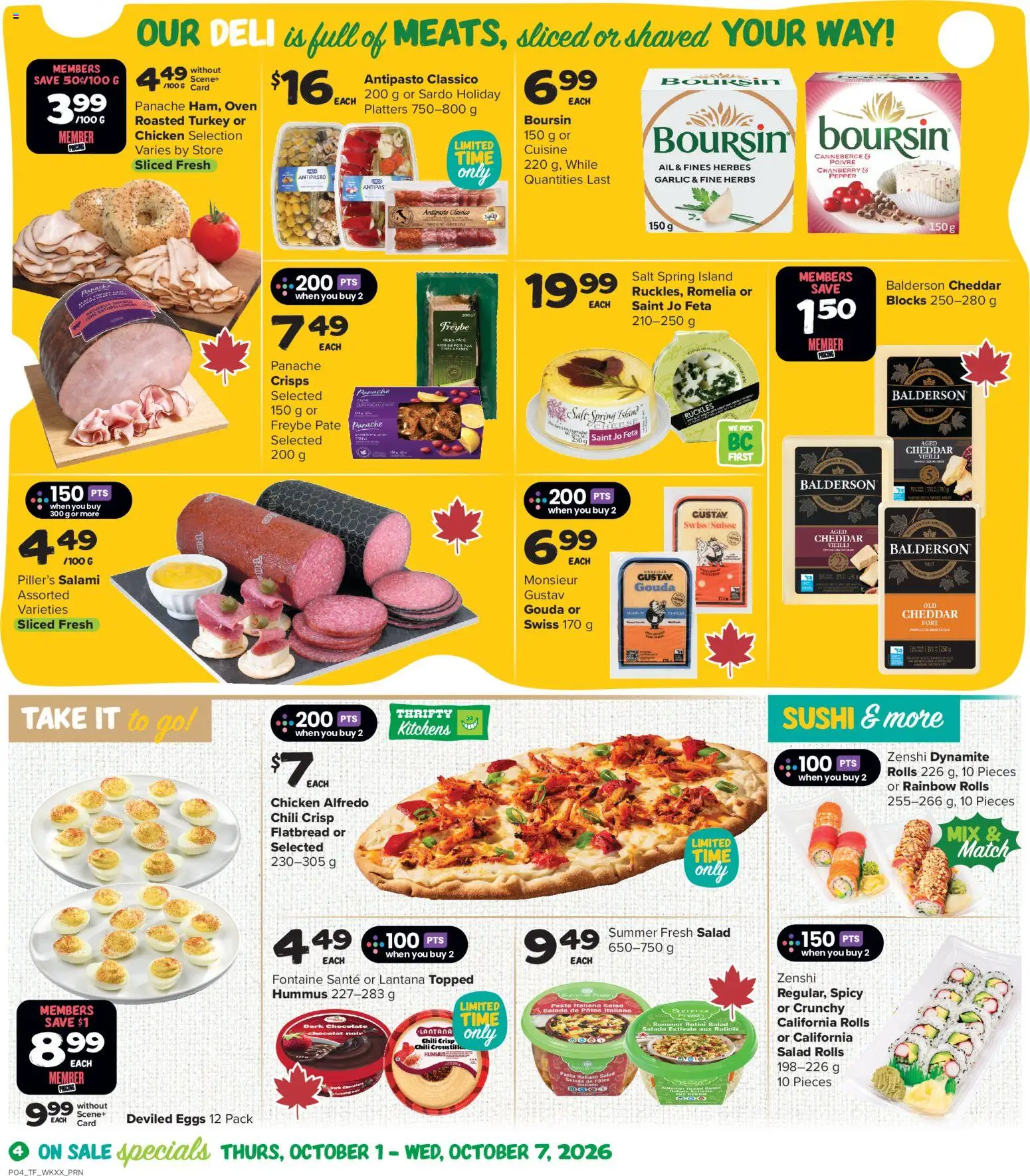 Thrifty Foods flyer valid from Oct 1, 2026 | Page: 5 | Products: Pepper, Salt, Cheddar, Cheese