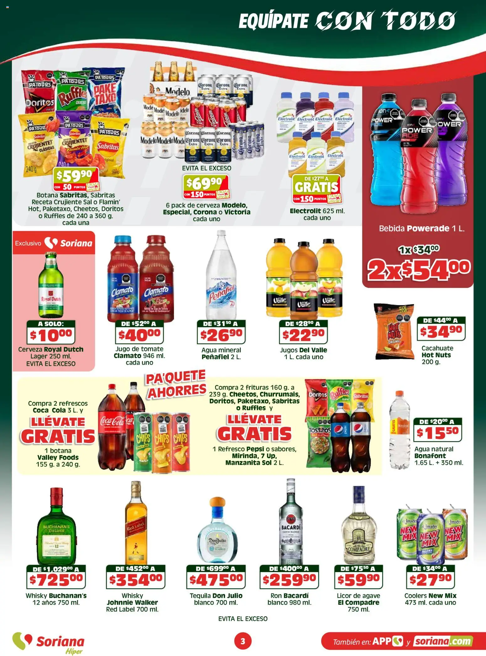 Nuevas ofertas de Soriana válidas en toda la República Mexicana desde el 07.05.2026. ¡Encuentra las mejores ofertas en Soriana Apoyamos con todo Híper Nacional! | Página: 3