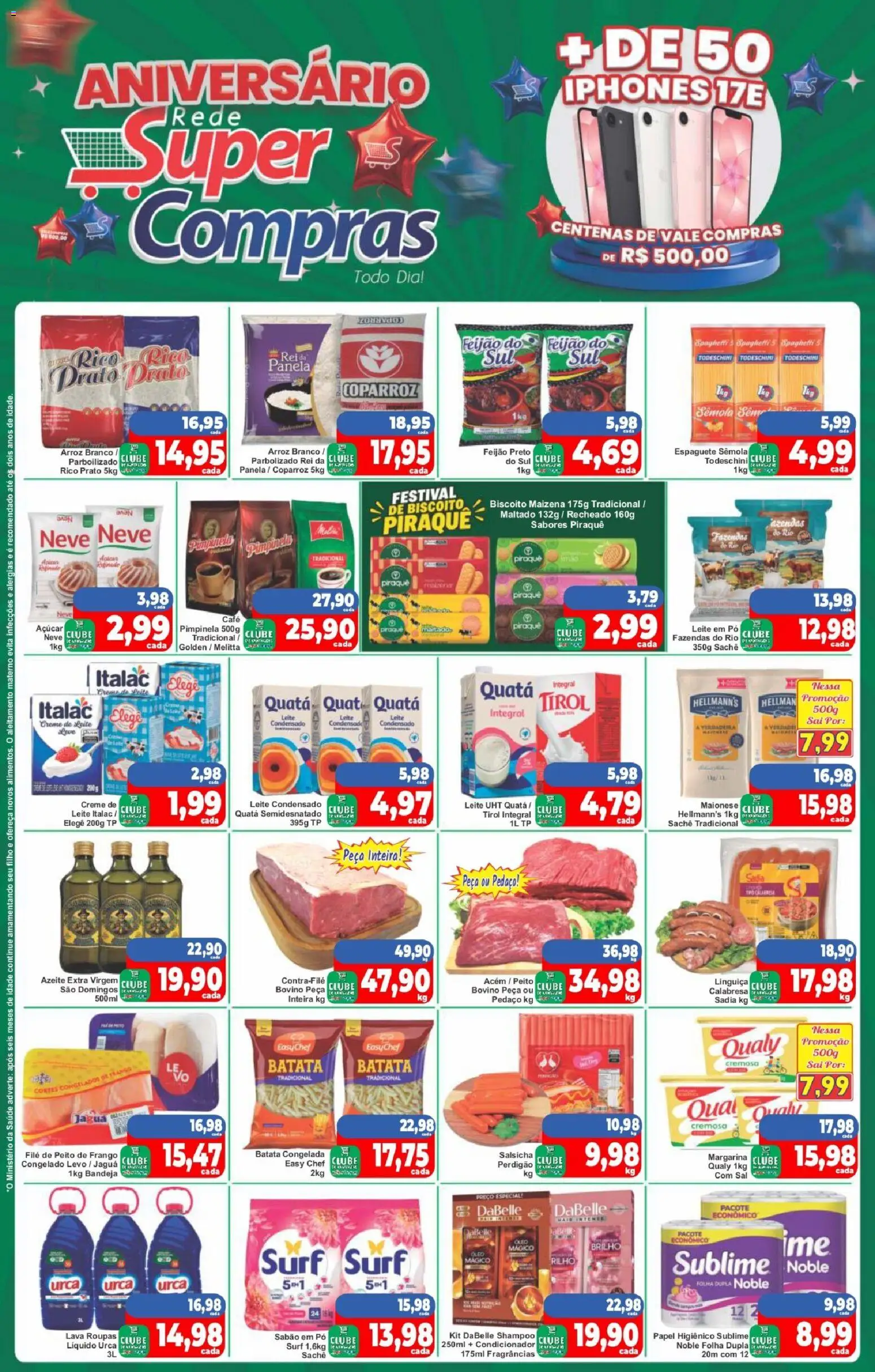 Rede Super Compras Folheto - válido de 29/08/2026 | Página: 1 | Produtos: Pó, Panela, Açúcar, Azeite