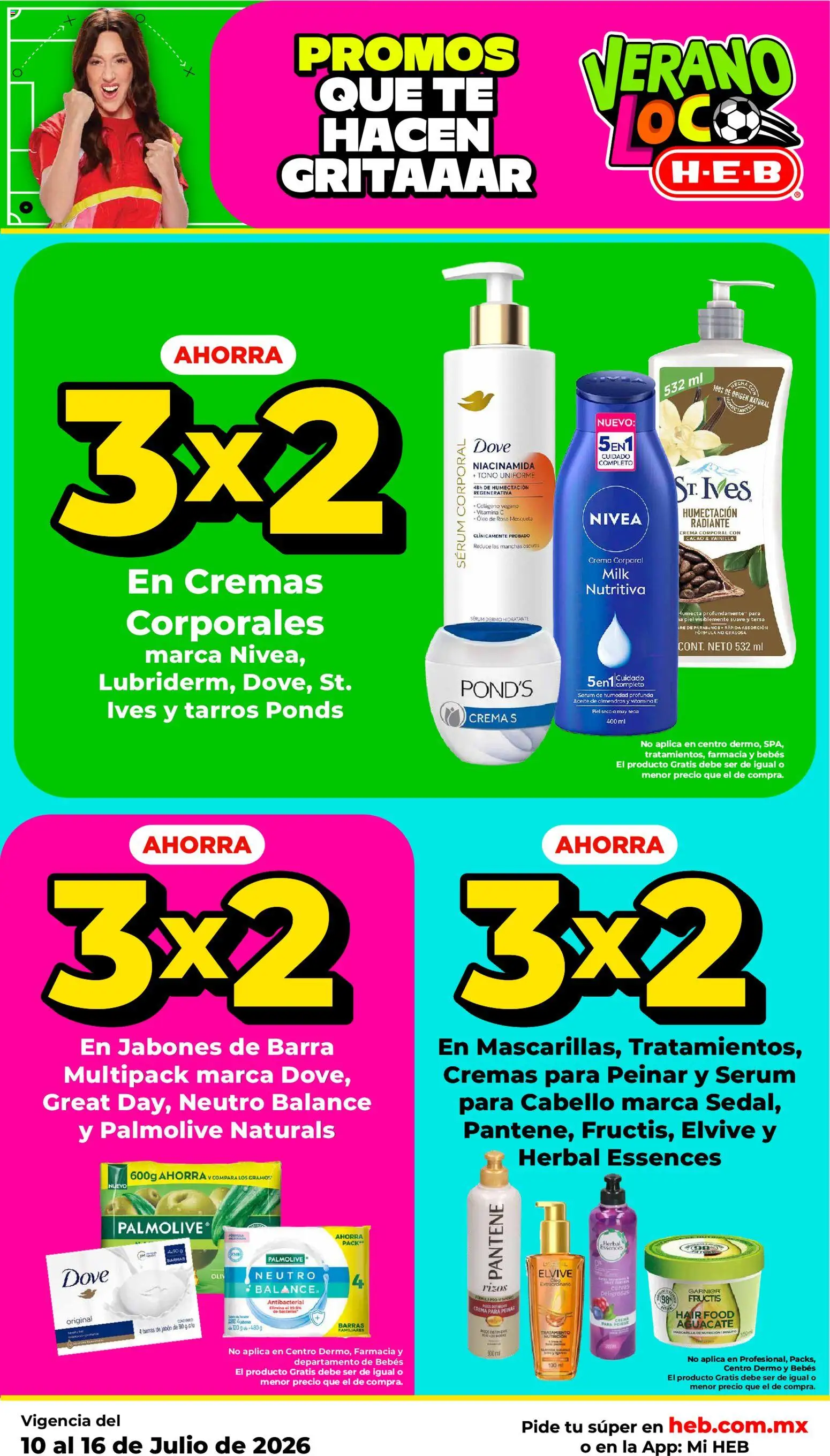 Nuevas ofertas de H-E-B válidas en toda la República Mexicana desde el 10/07/2026. ¡Encuentra las mejores ofertas en H-E-B folleto! | Página: 7 | Productos: Aceite, Cacao, Radiante, Té