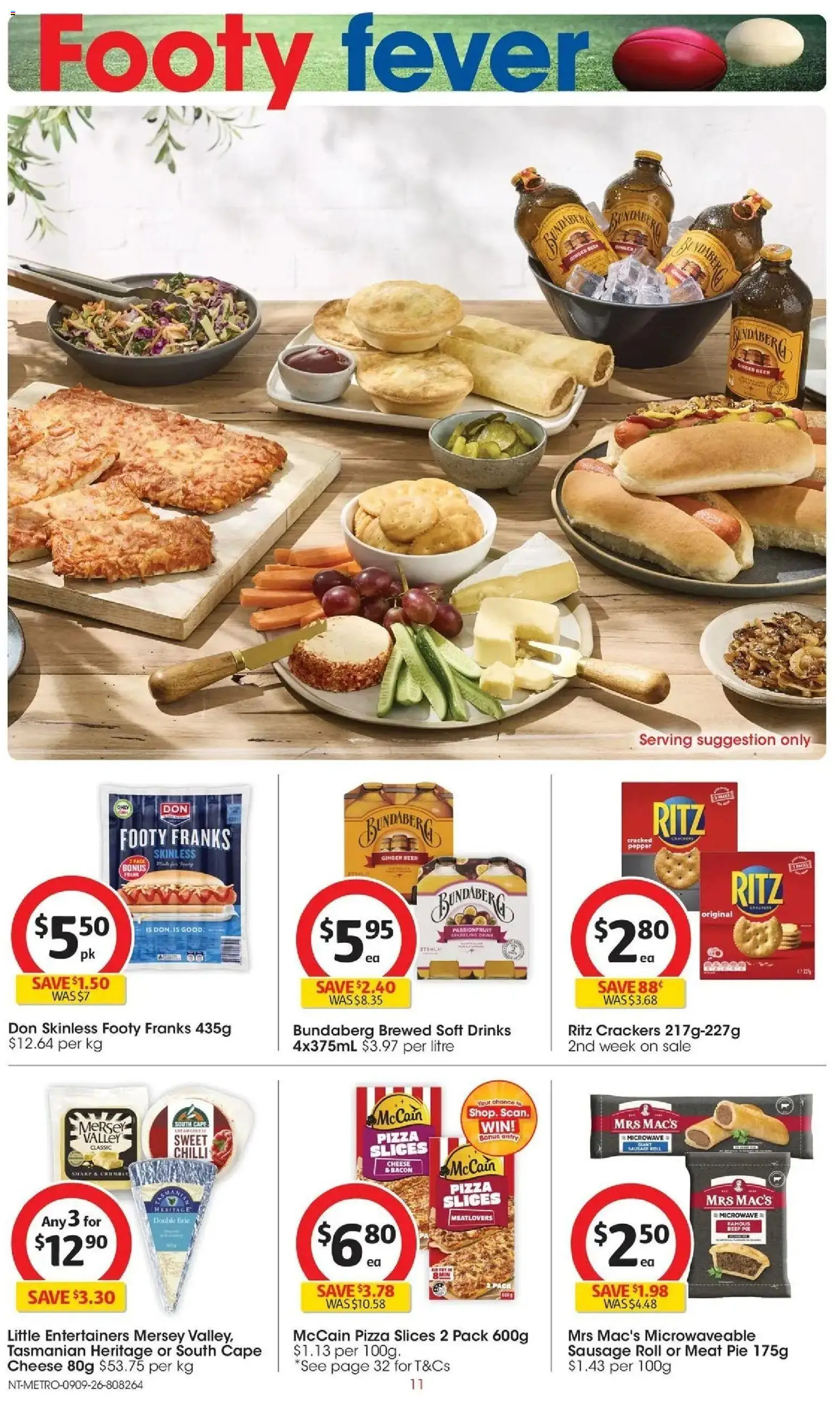 Coles catalogue - valid from 09/09/2026 | Page: 11 | Products: Ginger, Pizza, Passionfruit, Pies