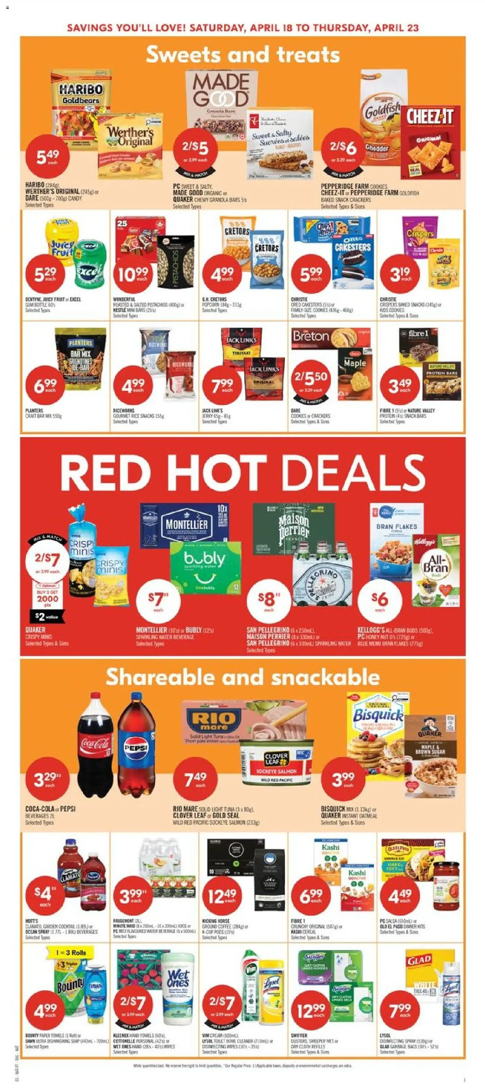 Shoppers flyer valid from 17.04.2026 | Page: 6 | Products: Rice, Cookies, PC, Juice