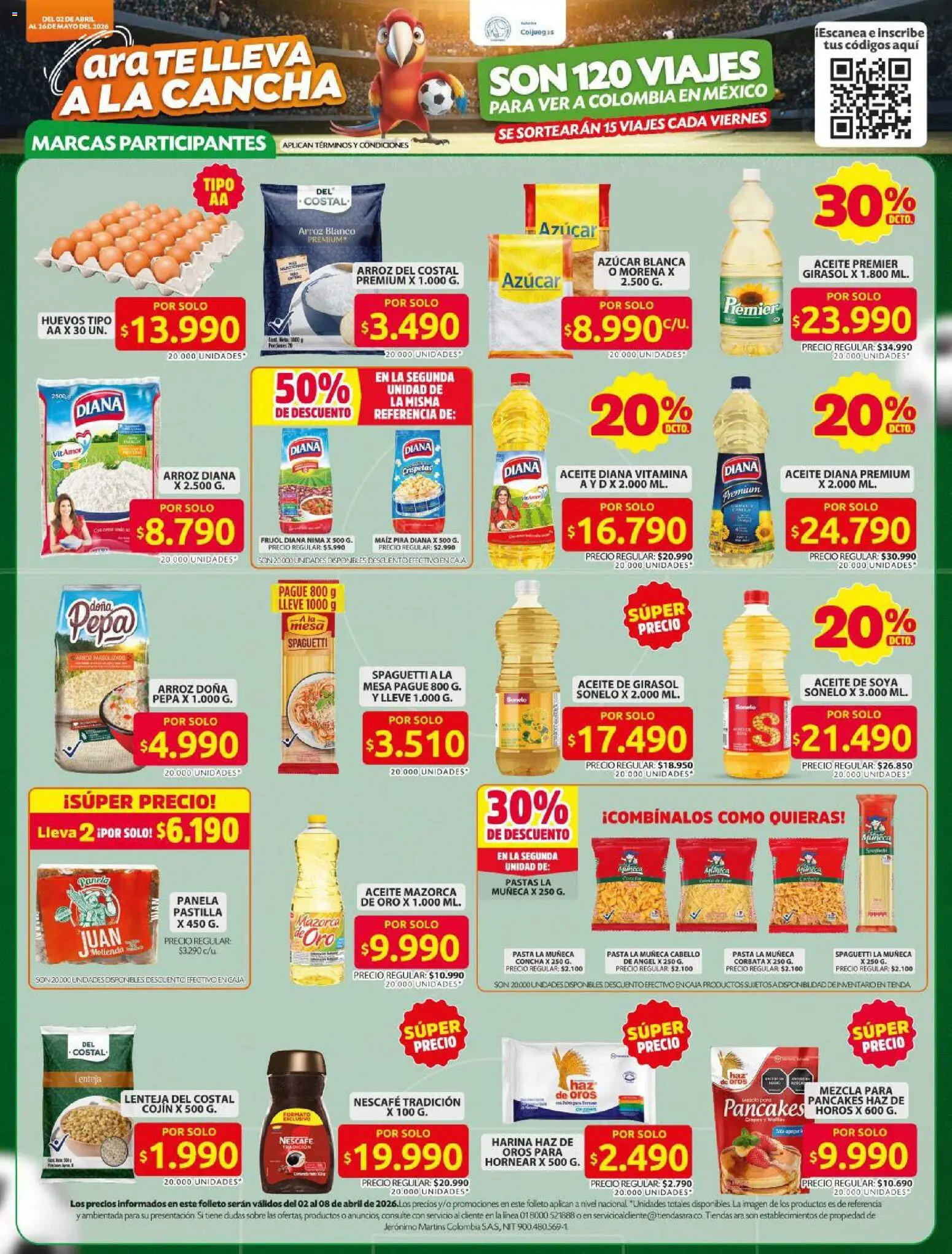 Ara revista - valida desde el 01.04.2026 | Página: 10 | Productos: Arroz, Azucar, Mesa, Mazorca