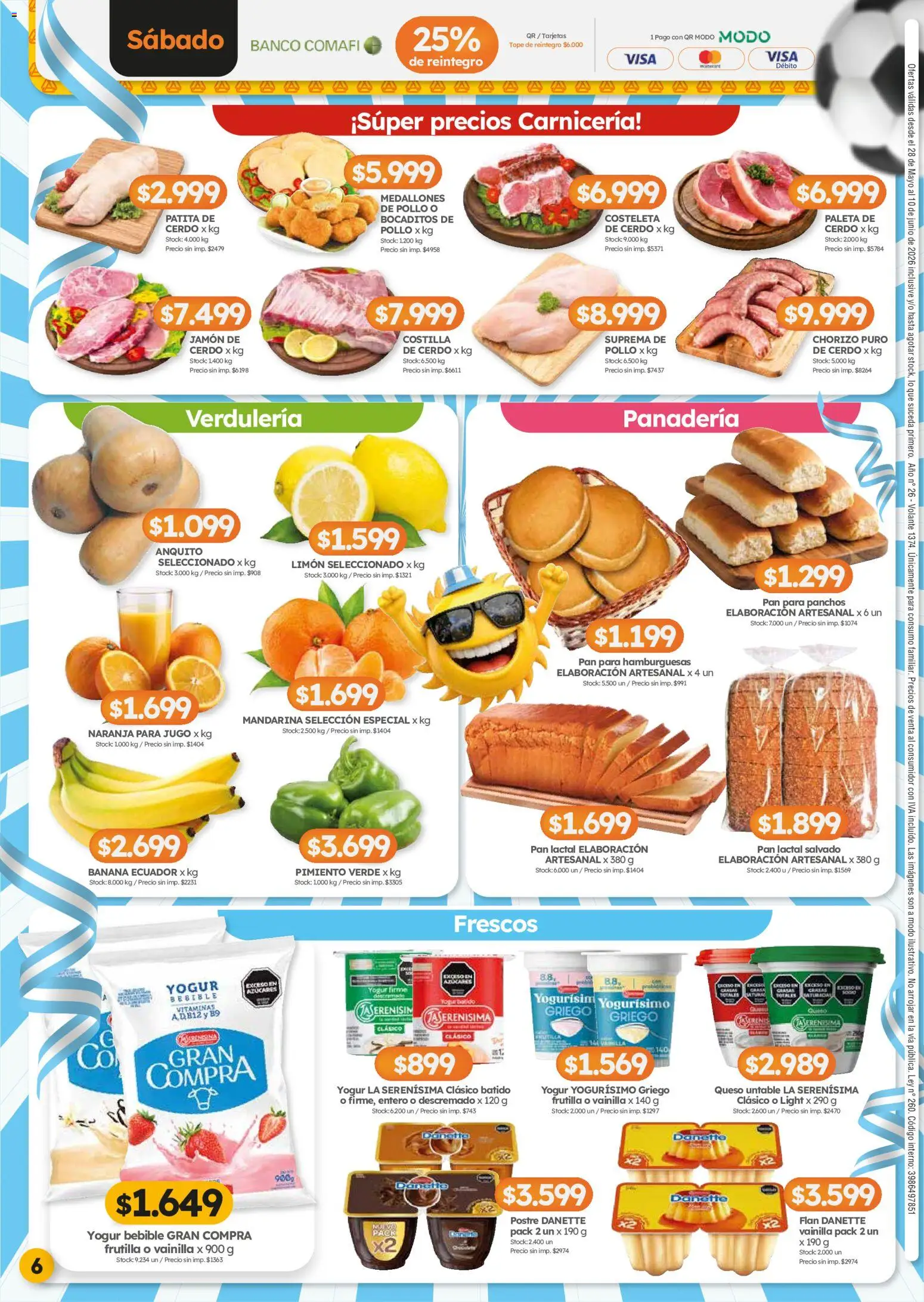 Cordiez ofertas │ válido desde el 28.05.2026 | Página: 6 | Productos: Banana, Paleta, Queso, Jamón