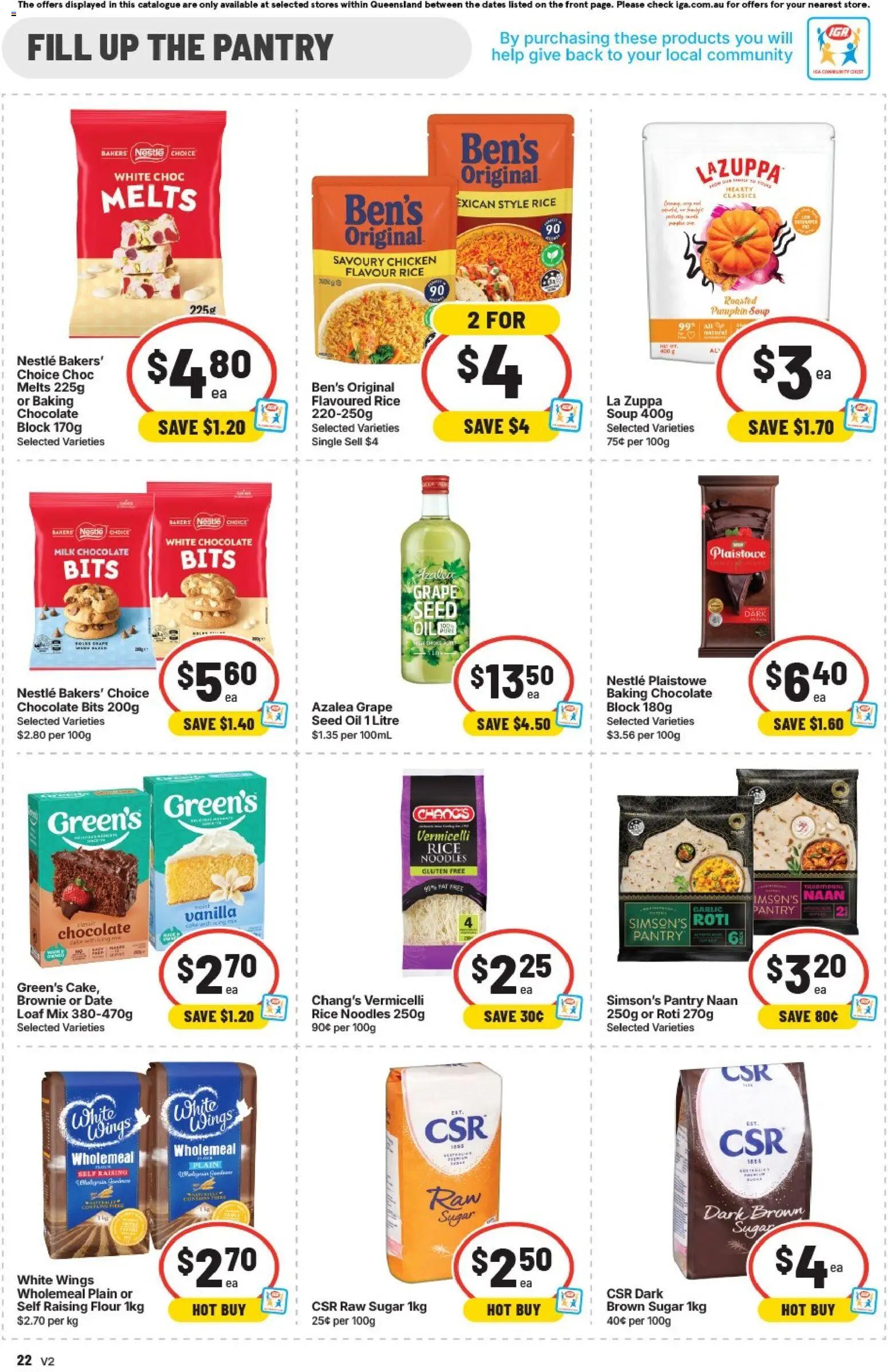 IGA catalogue - valid from 12/08/2026 | Page: 22 | Products: Oil, Chocolate, Rice, Date