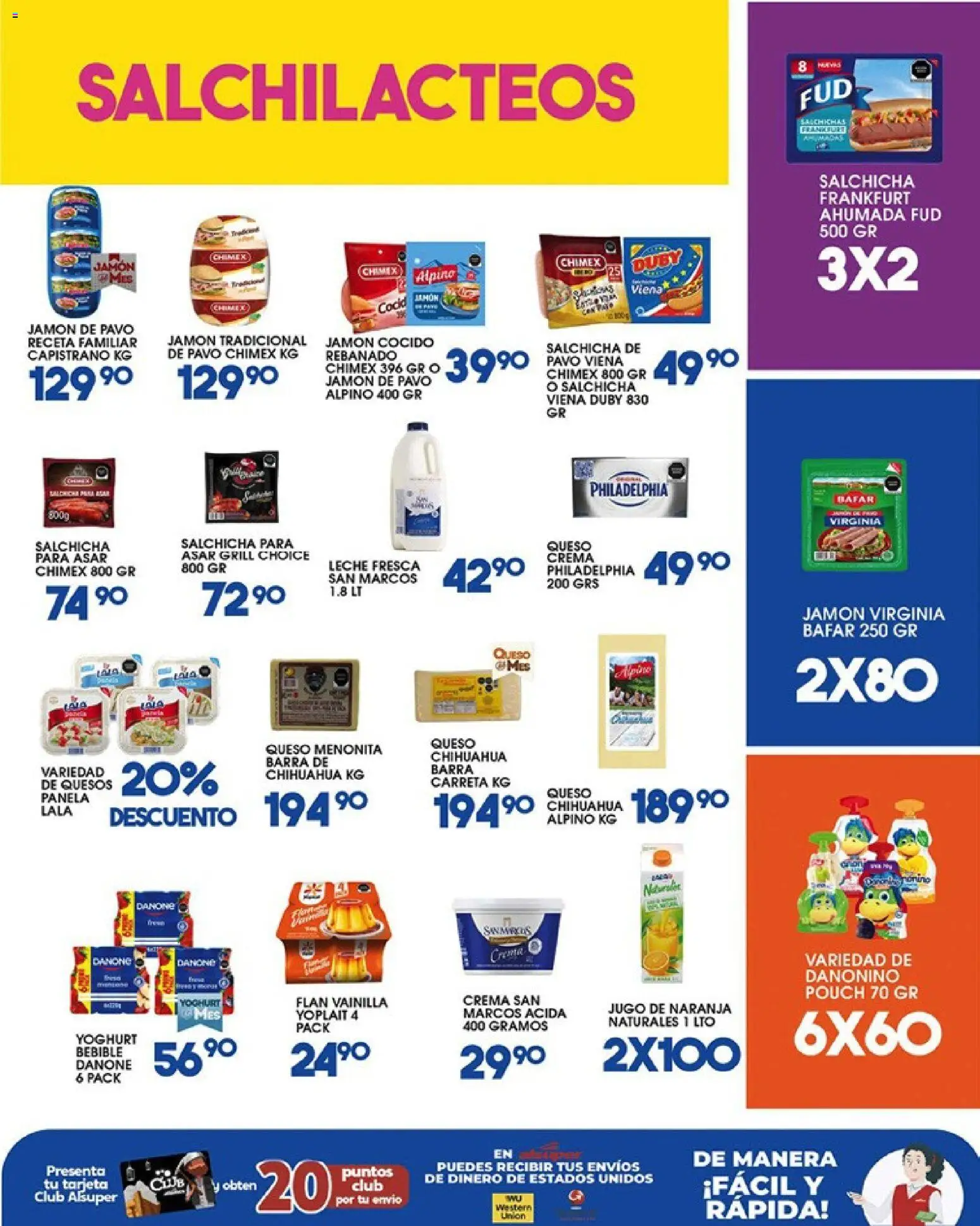 Nuevas ofertas de Alsuper válidas en toda la República Mexicana desde el 29.05.2026. ¡Encuentra las mejores ofertas en Alsuper folleto Calera! | Página: 3 | Productos: Queso crema, Crema, Queso, Jamón