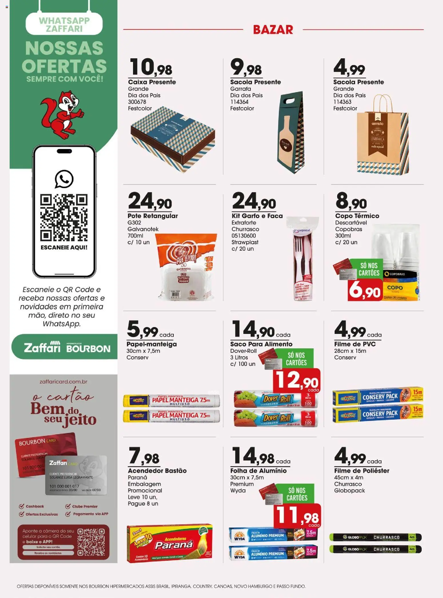 Zaffari Folheto - válido de 31/07/2026 | Página: 10 | Produtos: Celular, Freezer, Caixa, Manteiga