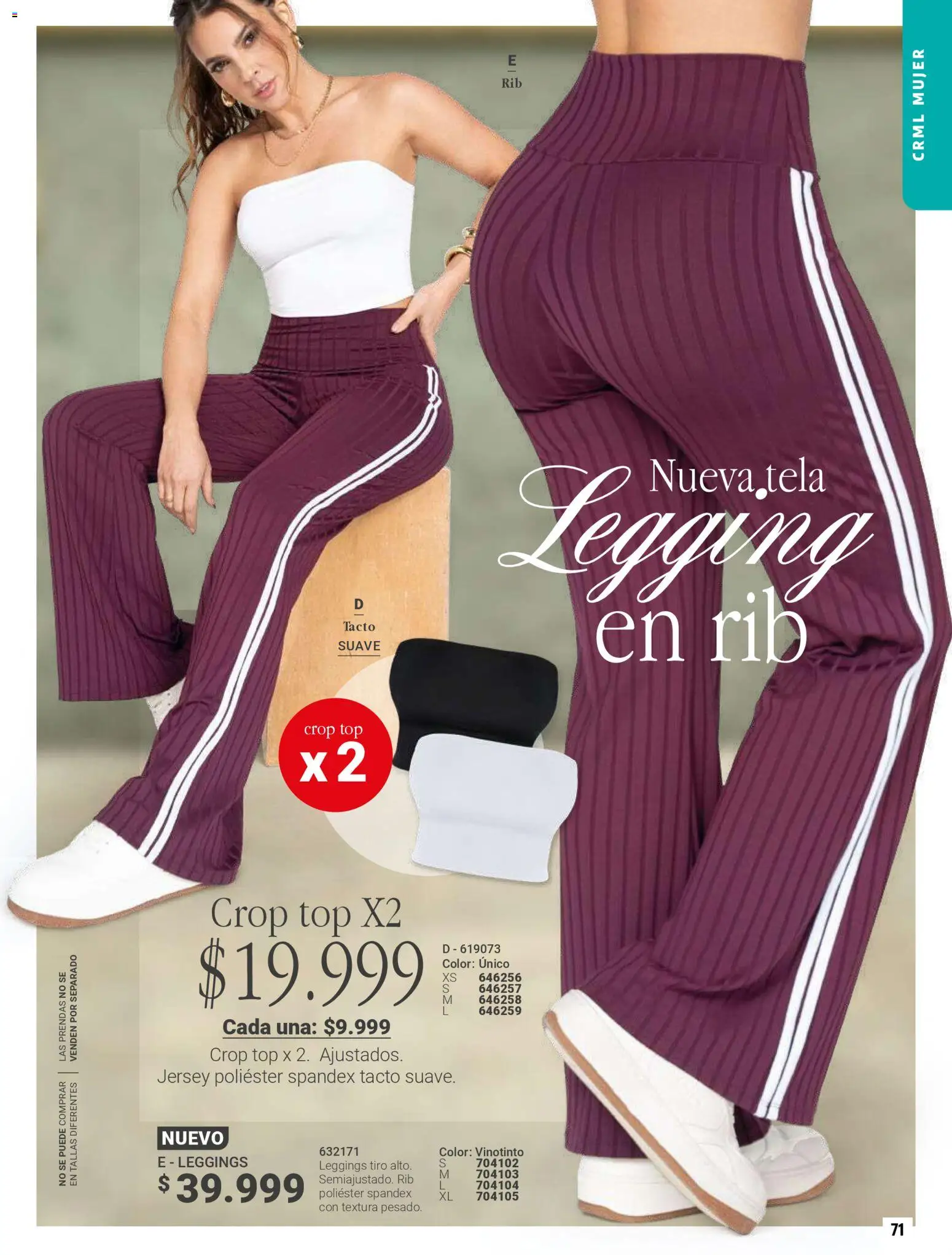 Carmel revista - valida desde el 01/04/2026 | Página: 71 | Productos: Leggings, Top
